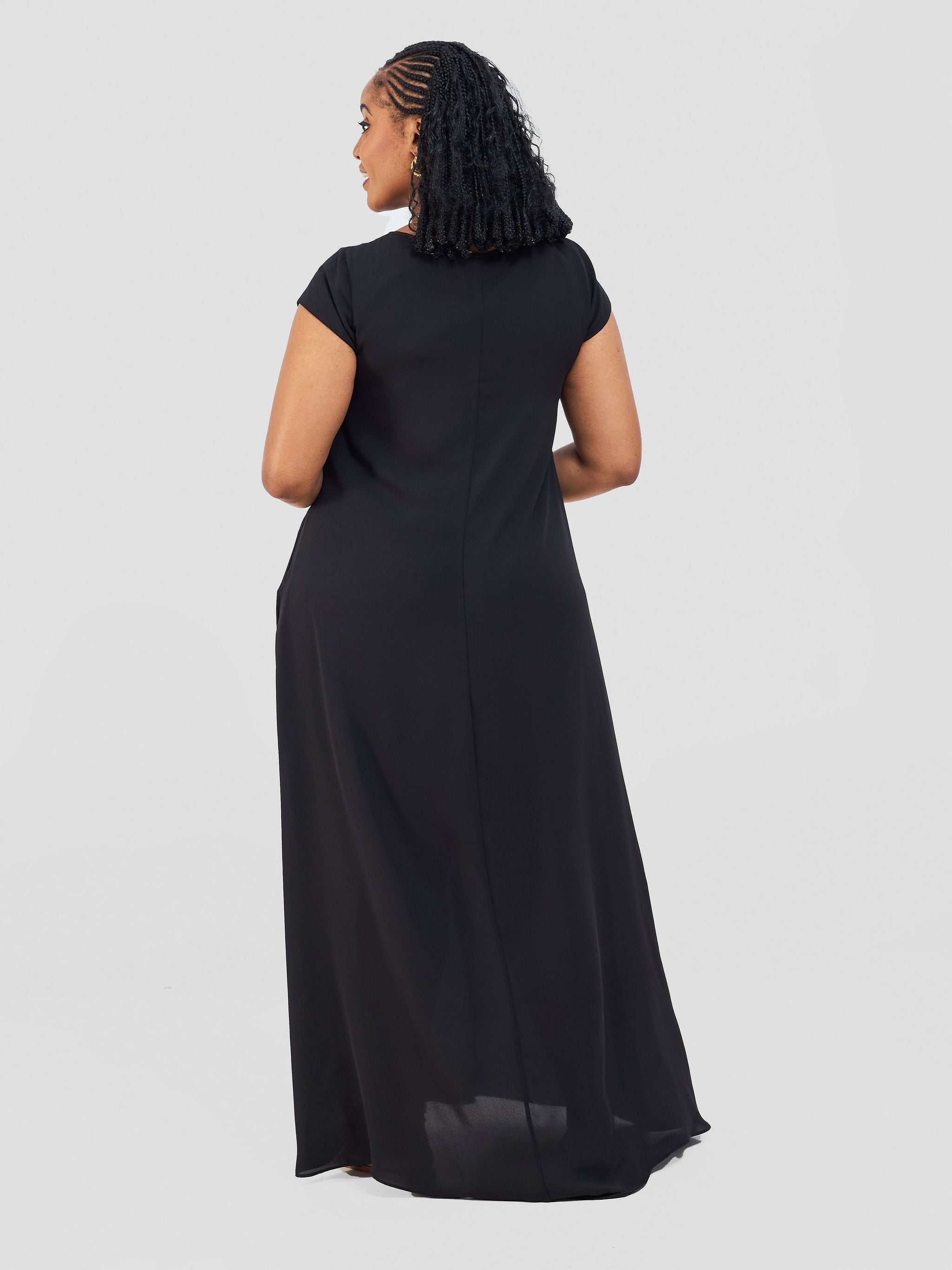 Vivo Sierra Maxi Chiffon Dress - Black