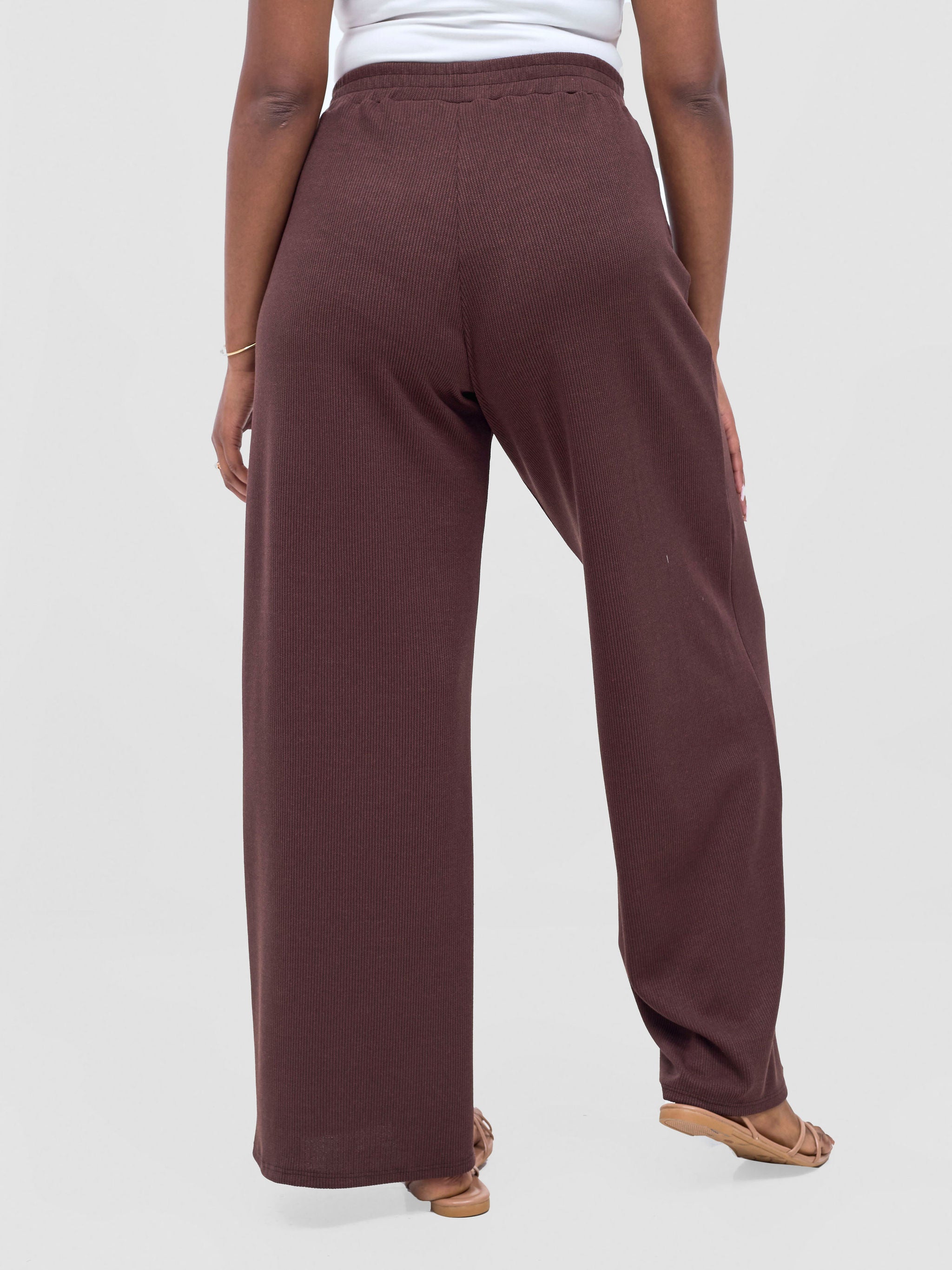 Vivo Rema Straight Leg Pants - Dark Brown