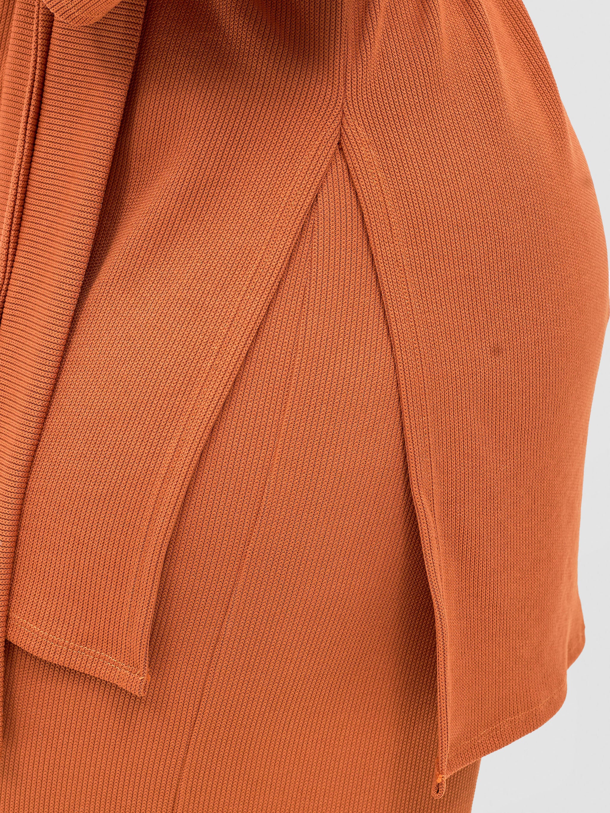 Vivo Rema 3/4 Sleeve Side Slit Tunic Top - Rust