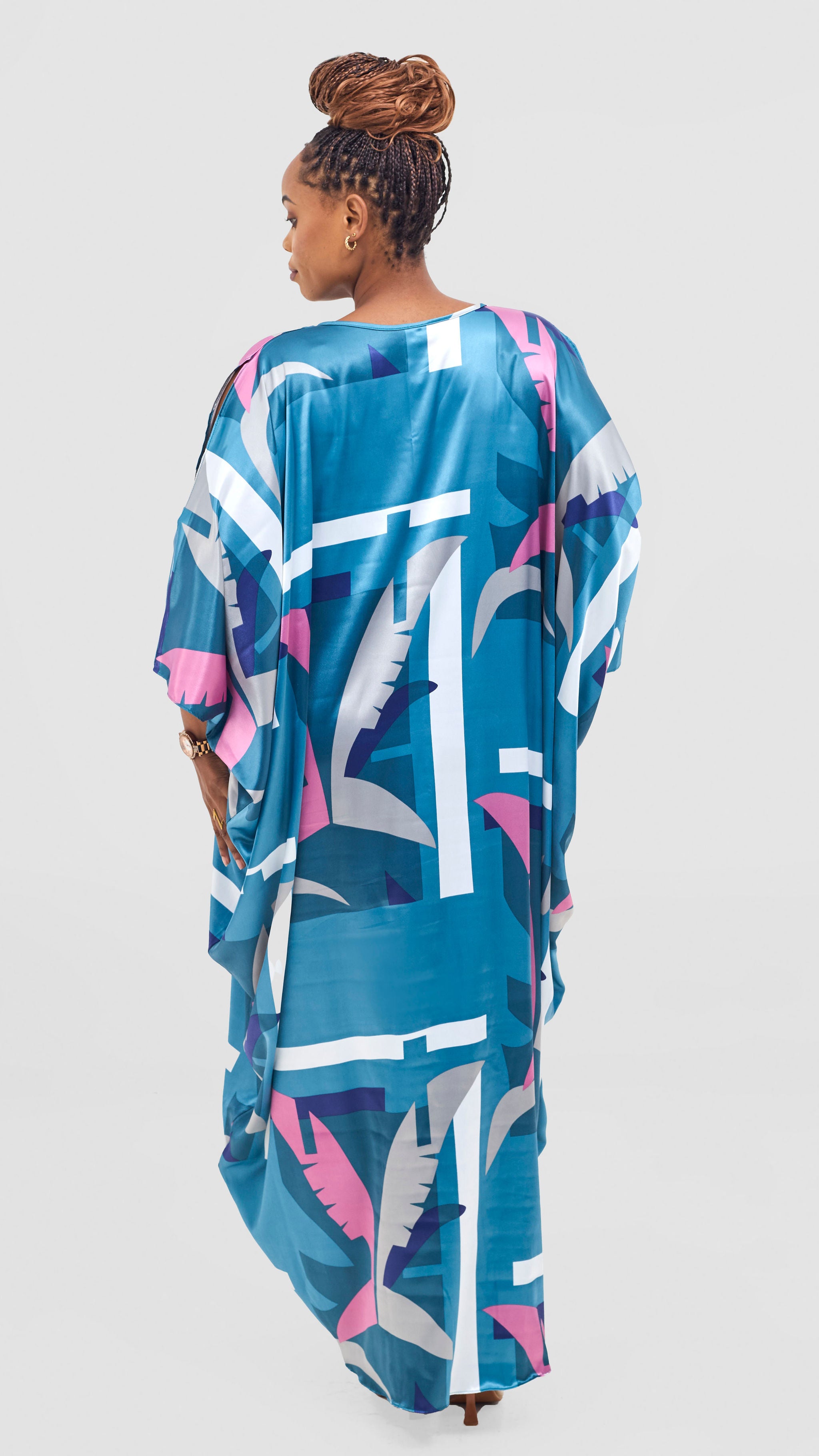 Vivo Lani Maxi Dress - Teal / Purple Ari Print