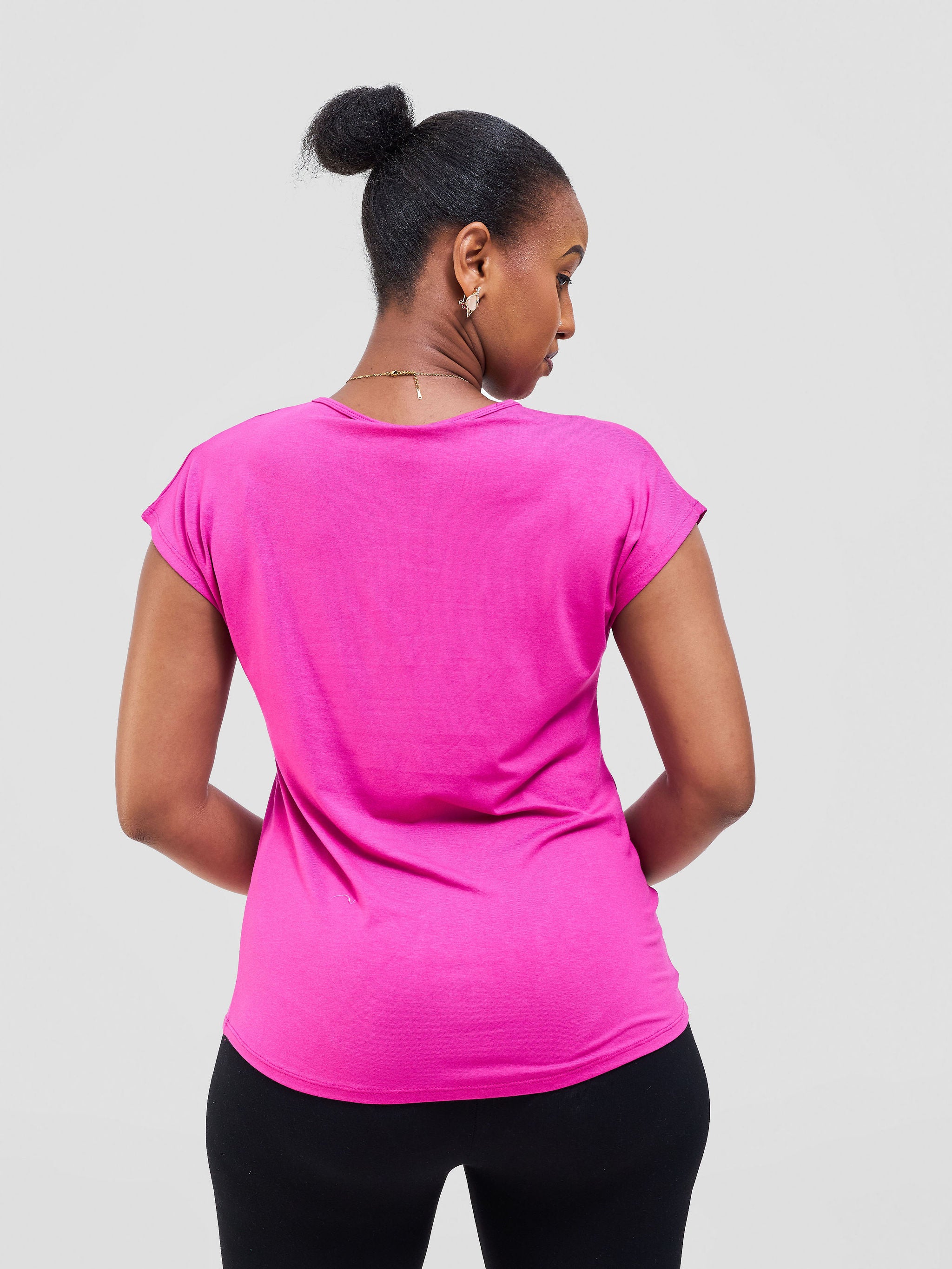 Vivo Basic Drop Shoulder Top - Pink