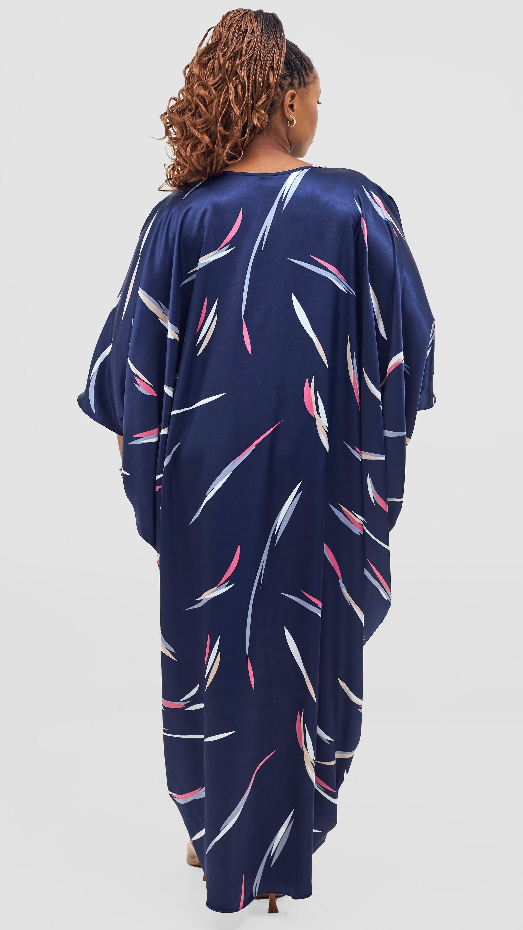 Vivo Lani Maxi Dress - Navy / Pink Ota Print