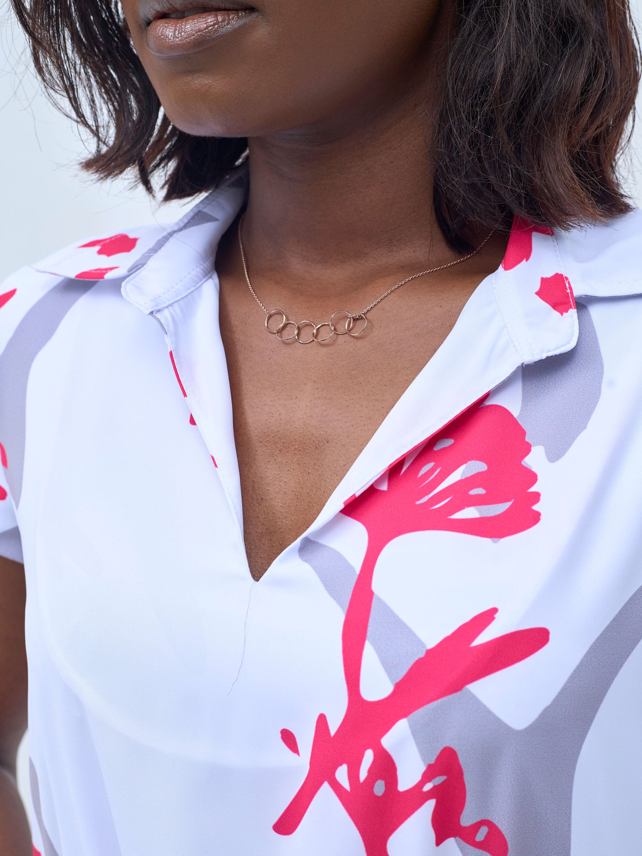 Vivo Zuri Cap Sleeved Maxi Dress - White / Pink Abasi Print