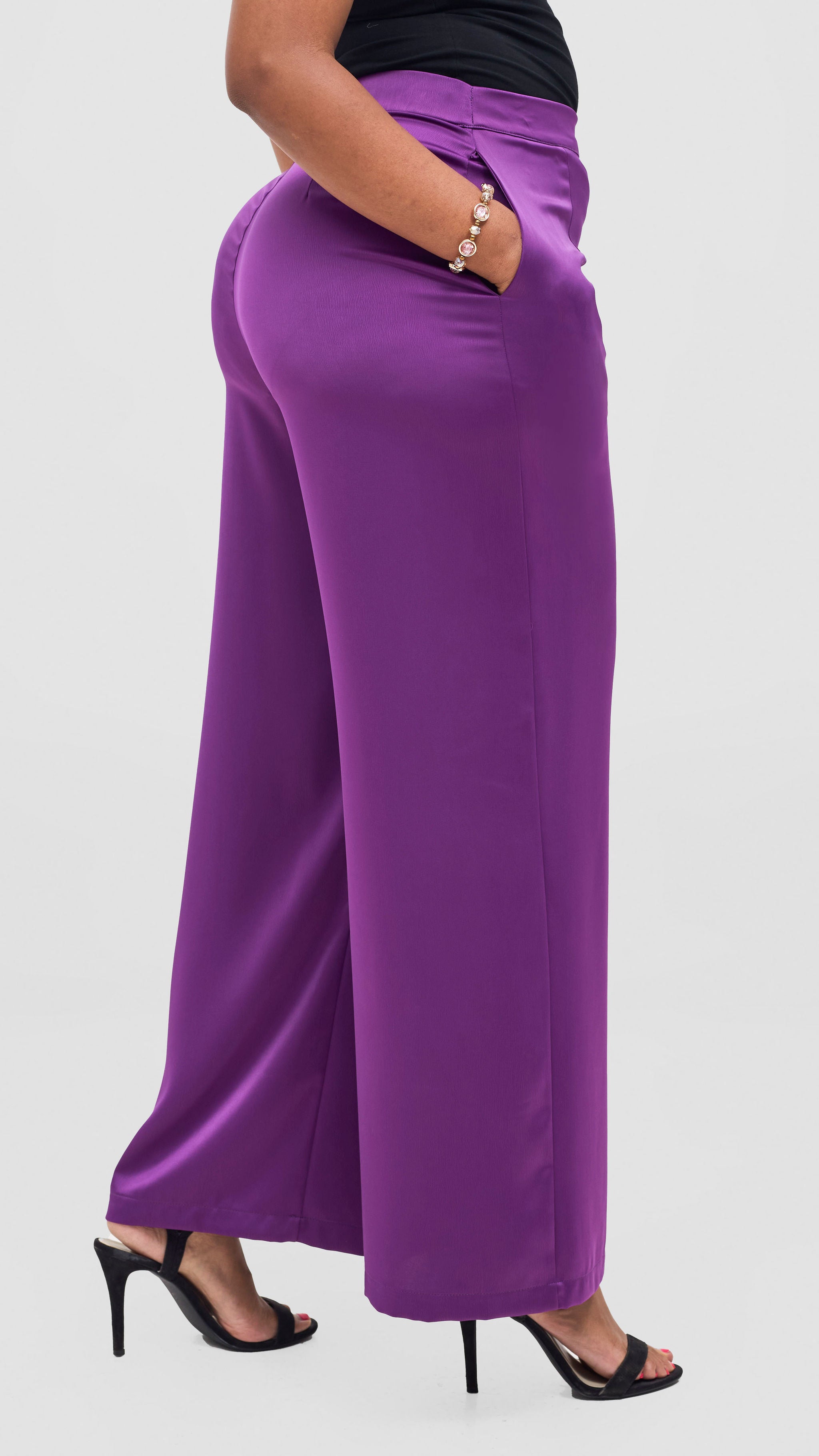 Vivo Yene Wide Leg Pants - Purple
