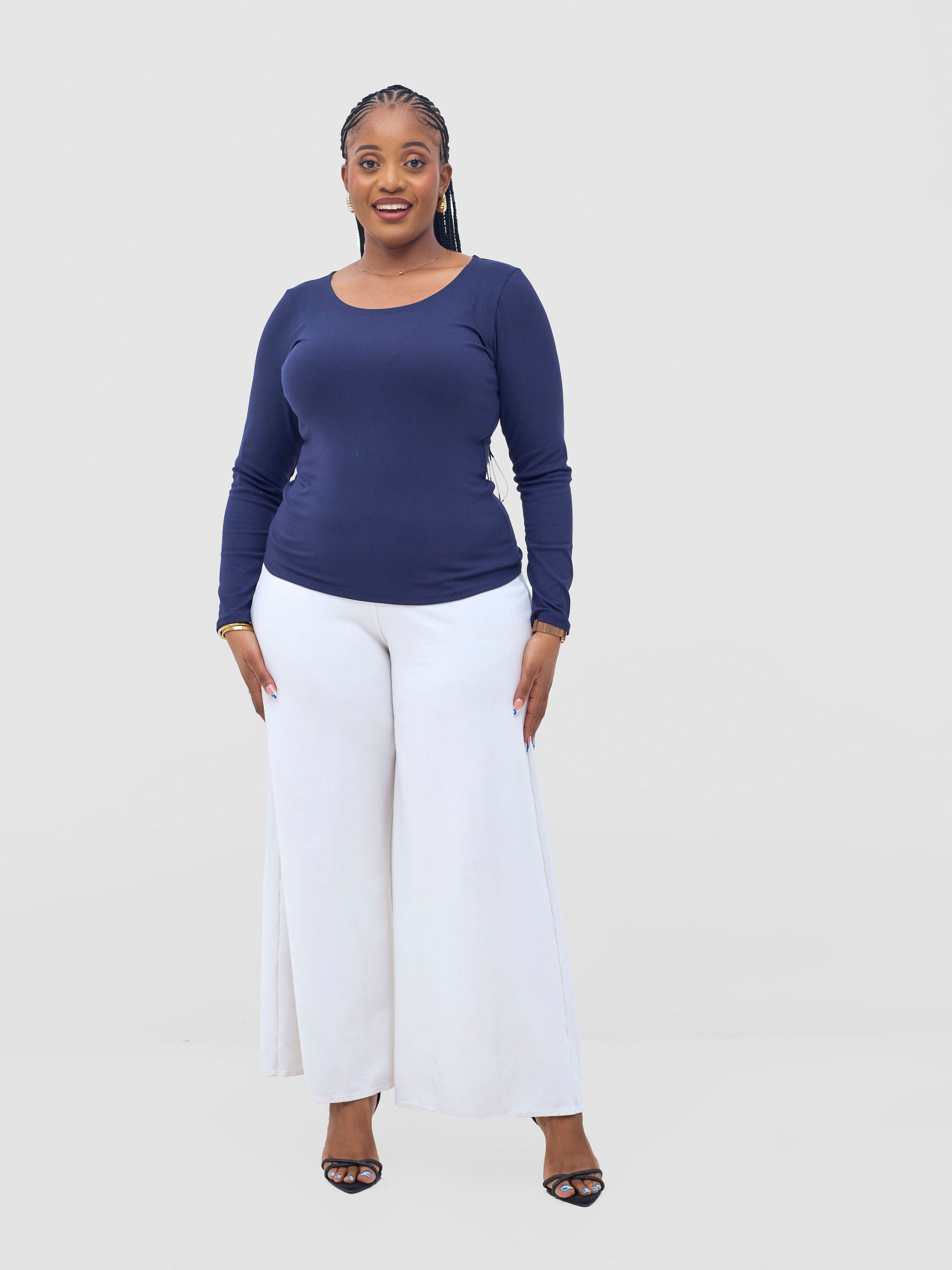Vivo Basic Val Long Sleeve Top - Dark Navy