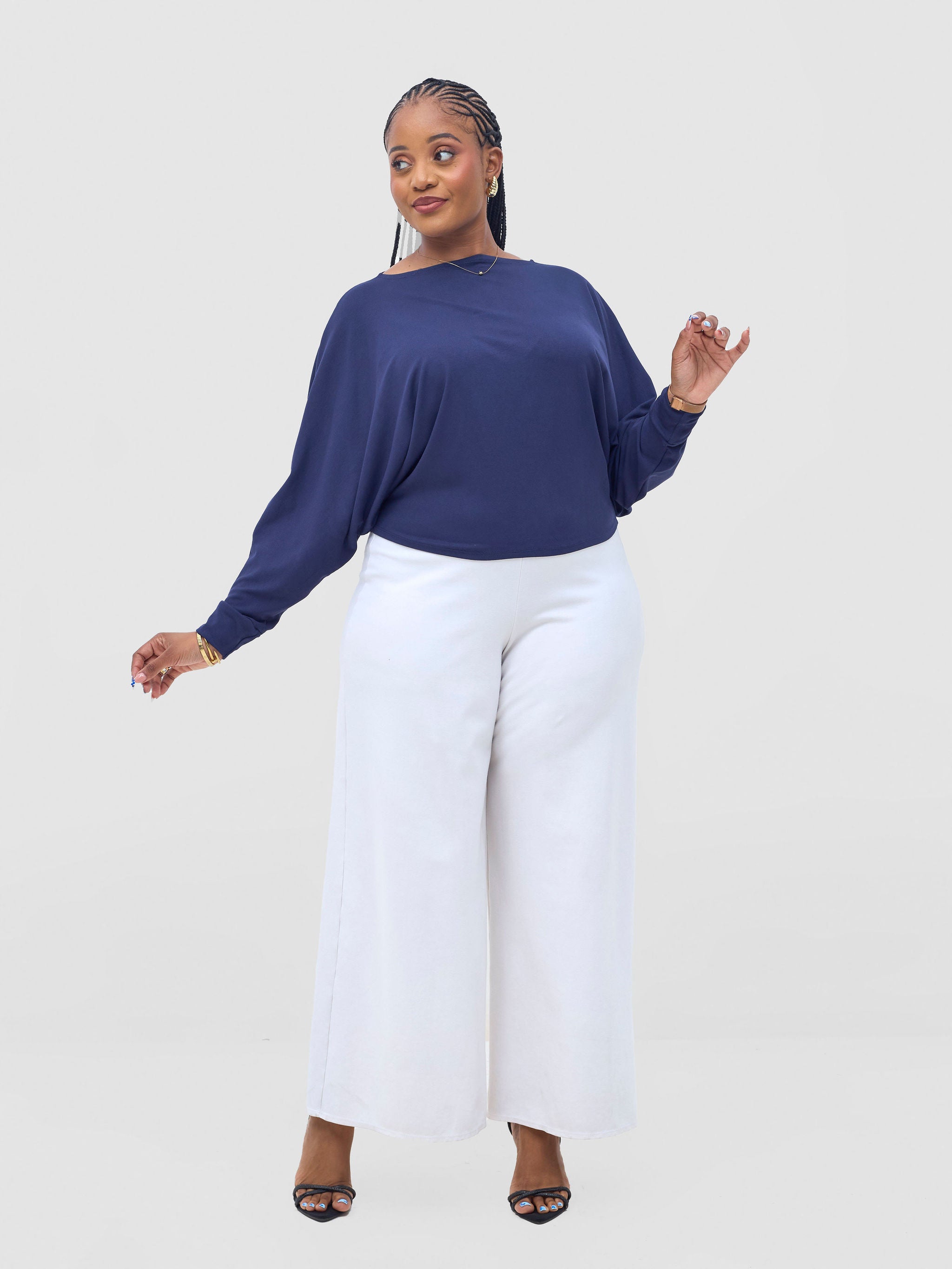 Vivo Bana Batwing Top - Dark Navy