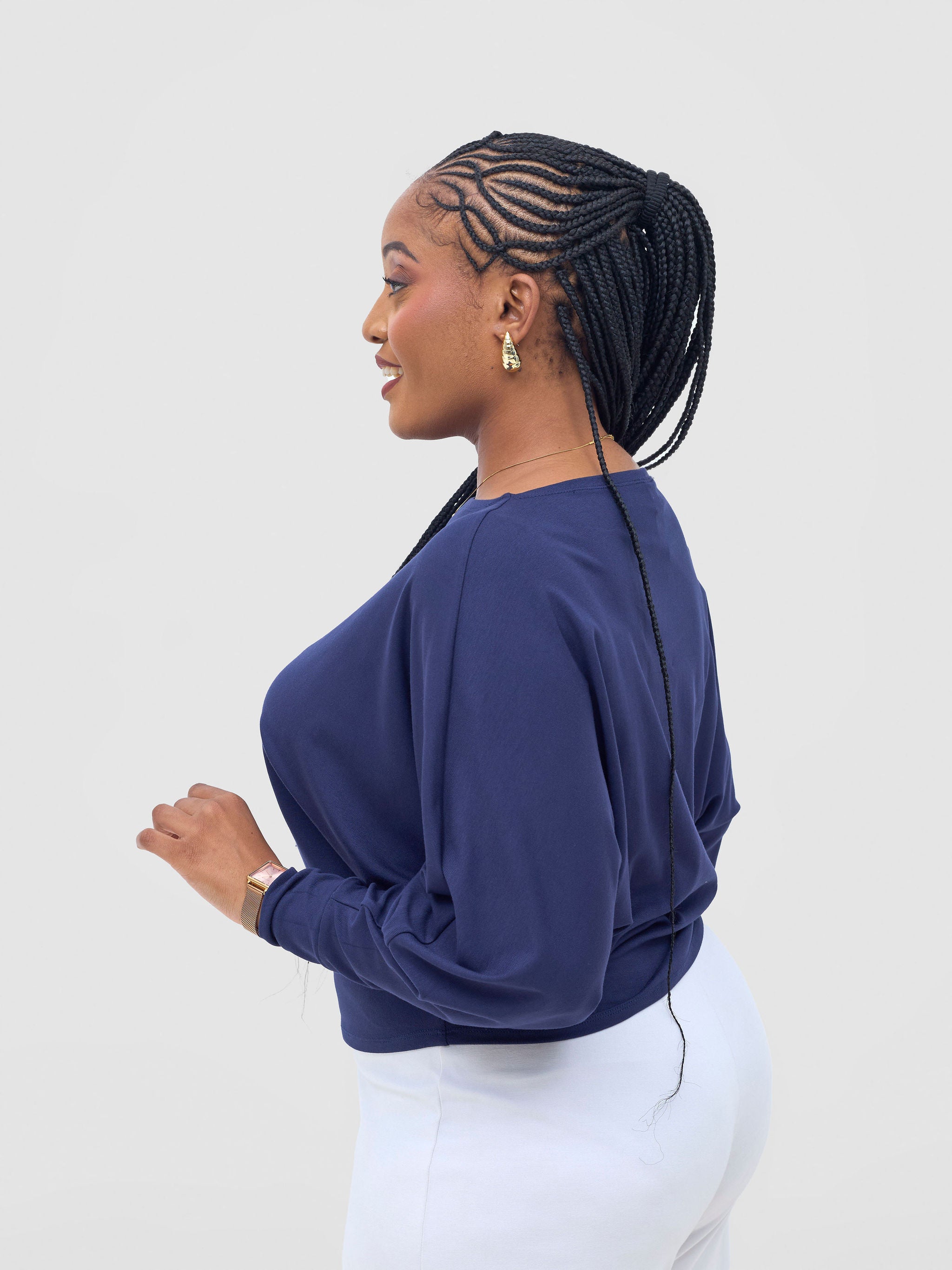 Vivo Bana Batwing Top - Dark Navy