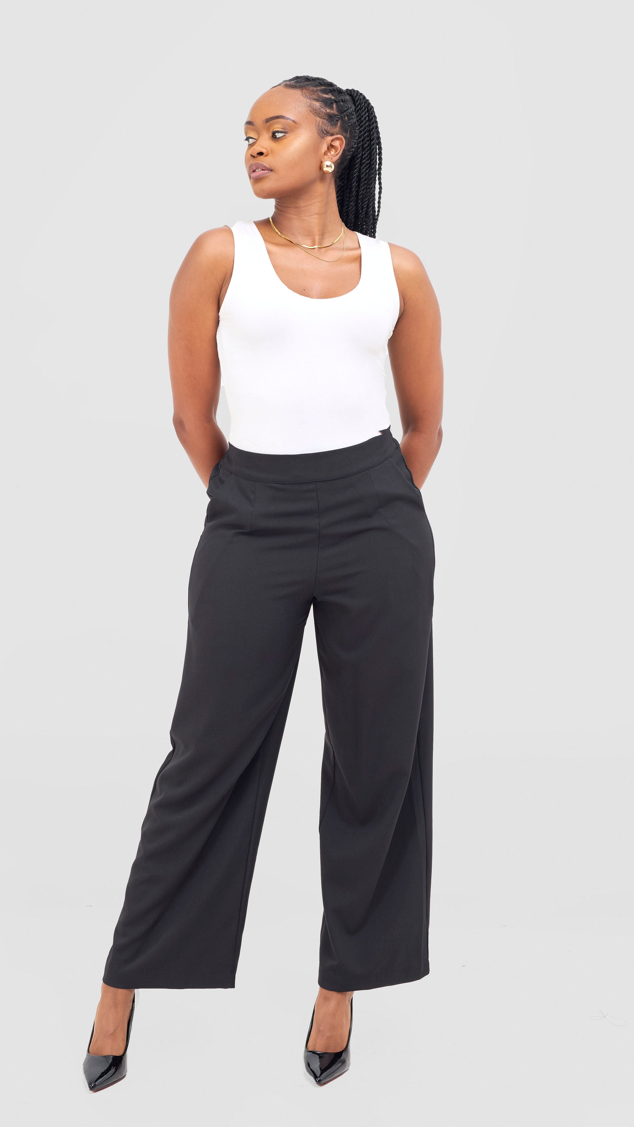 Vivo Tahisa Straight Leg Pants - Black