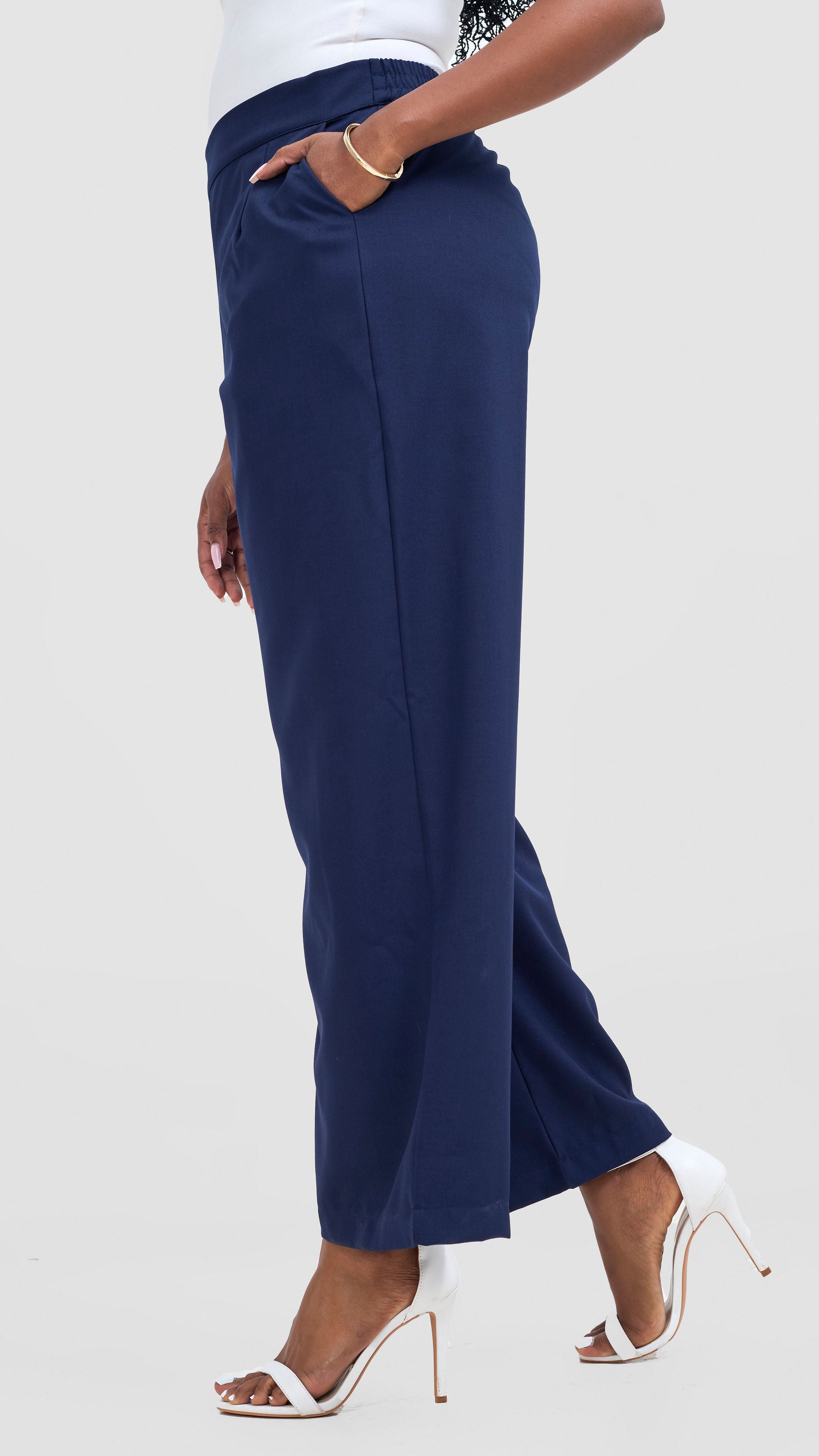 Vivo Tahisa Straight Leg Pants - Navy