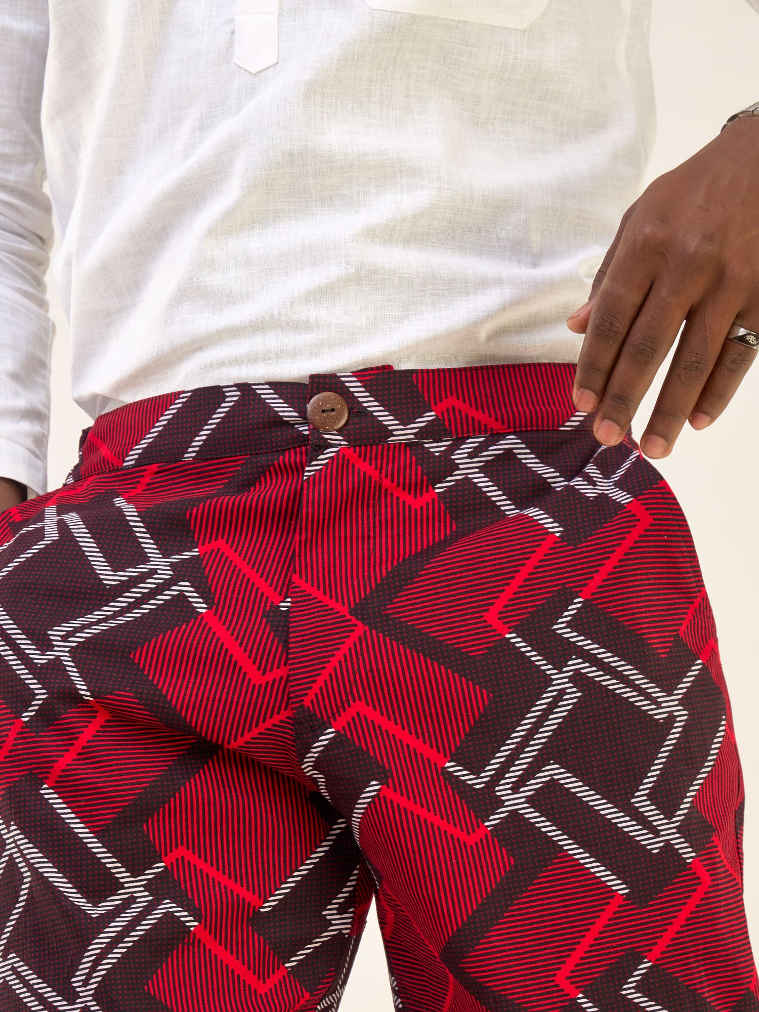 Safari Njano Men's Straight Leg Pants - Obu Print