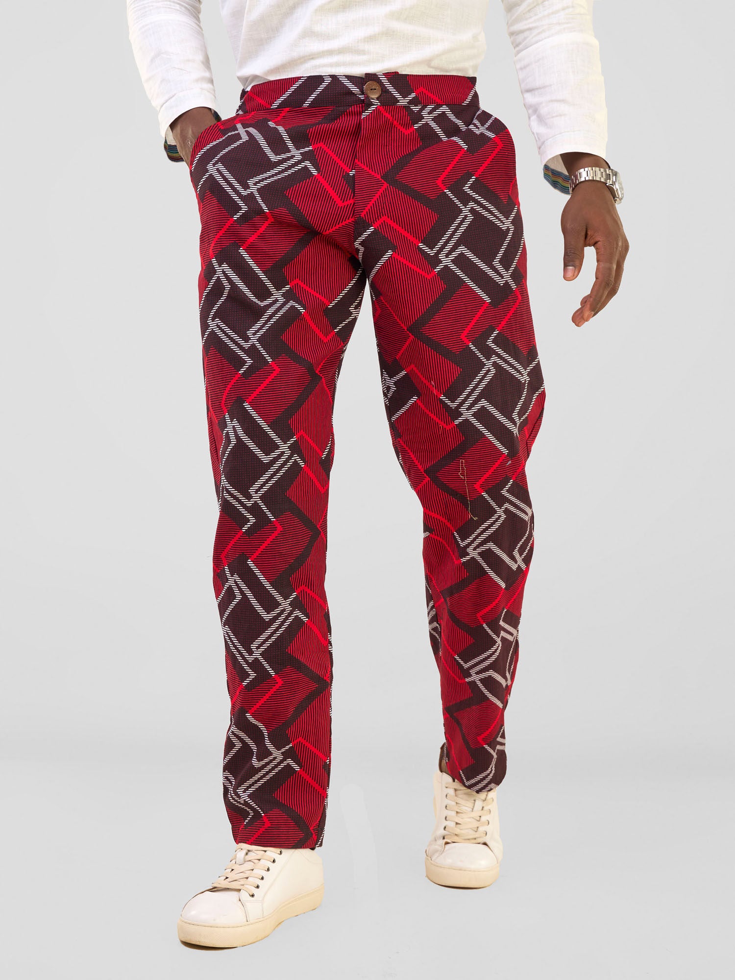 Safari Njano Men's Straight Leg Pants - Obu Print
