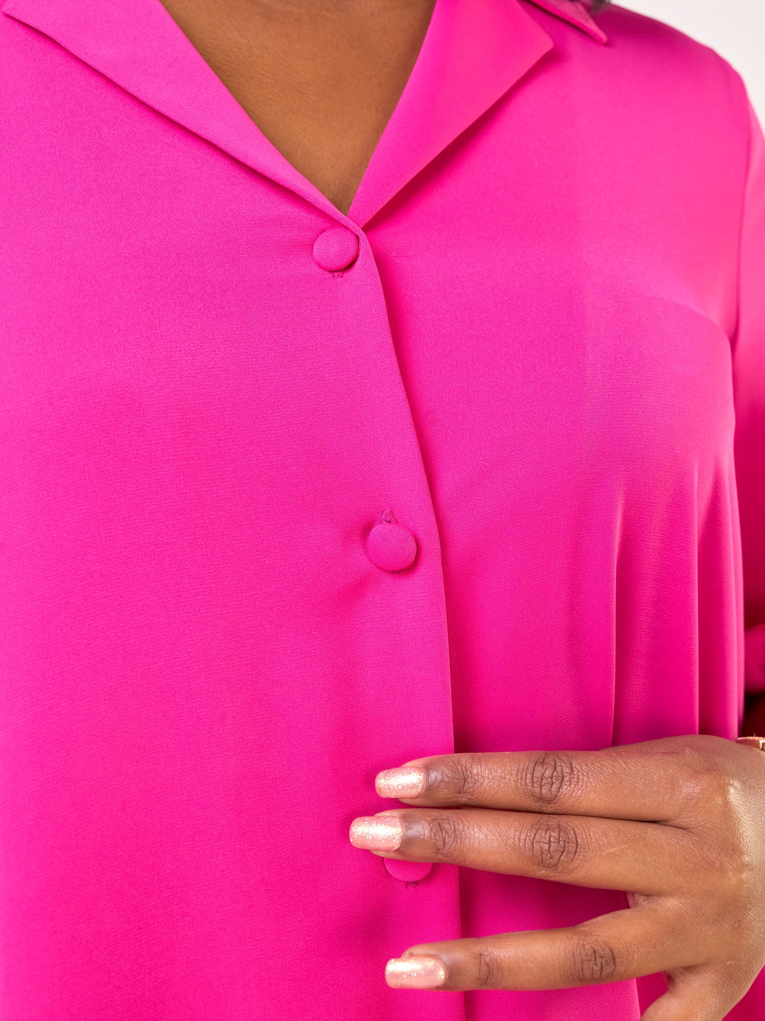 Vivo Hadiya Flounce Sleeve Maxi Dress - Pink