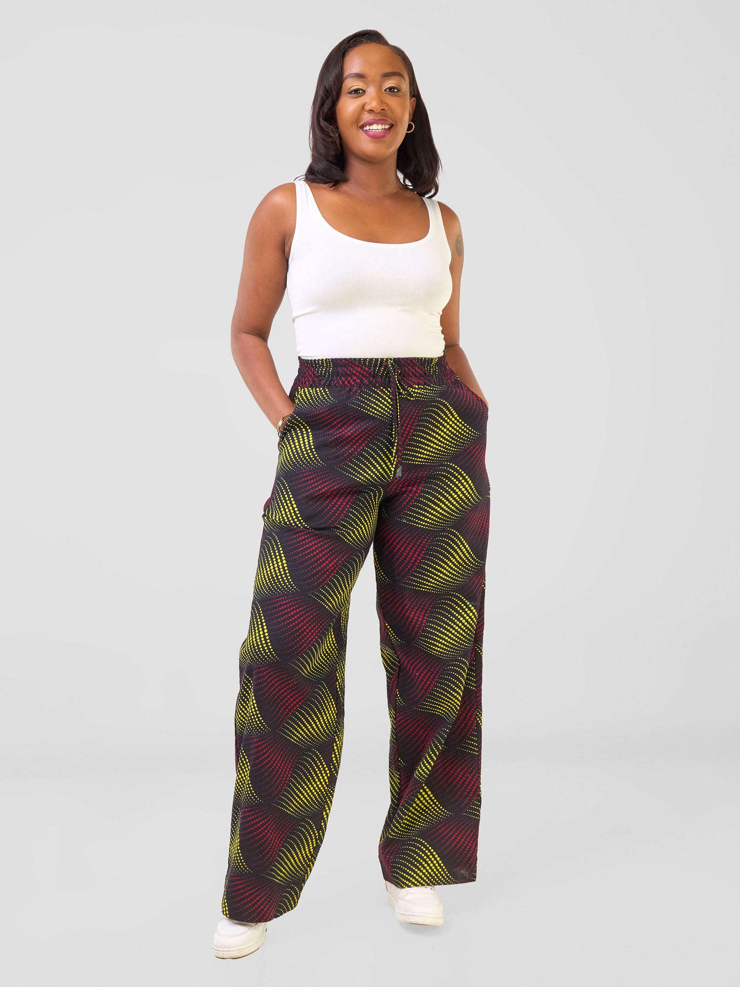 Safari Njano Wide Leg Pants - Shama Print
