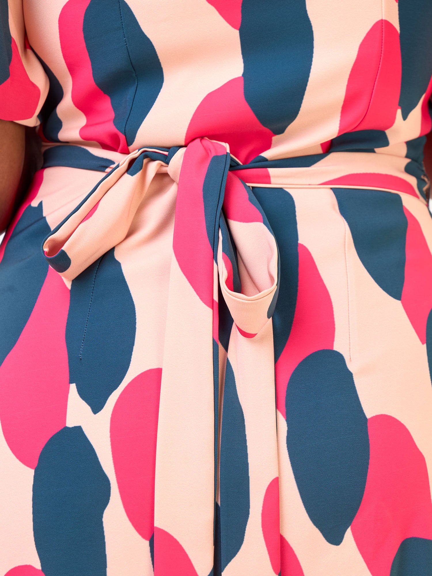 Vivo Hadiya Wrap Dress - Peach / Teal Diya Print