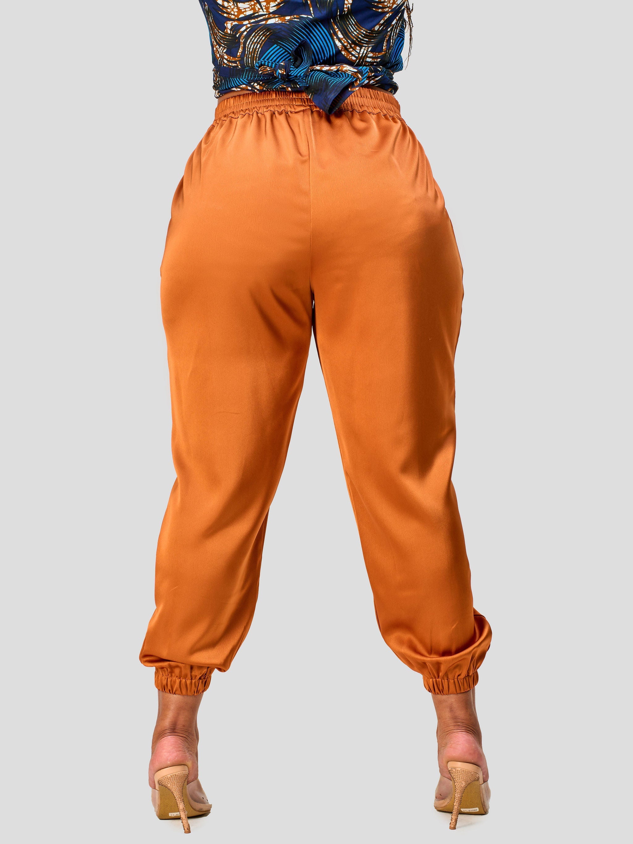 Vivo Nimali Satin Joggers - Rust