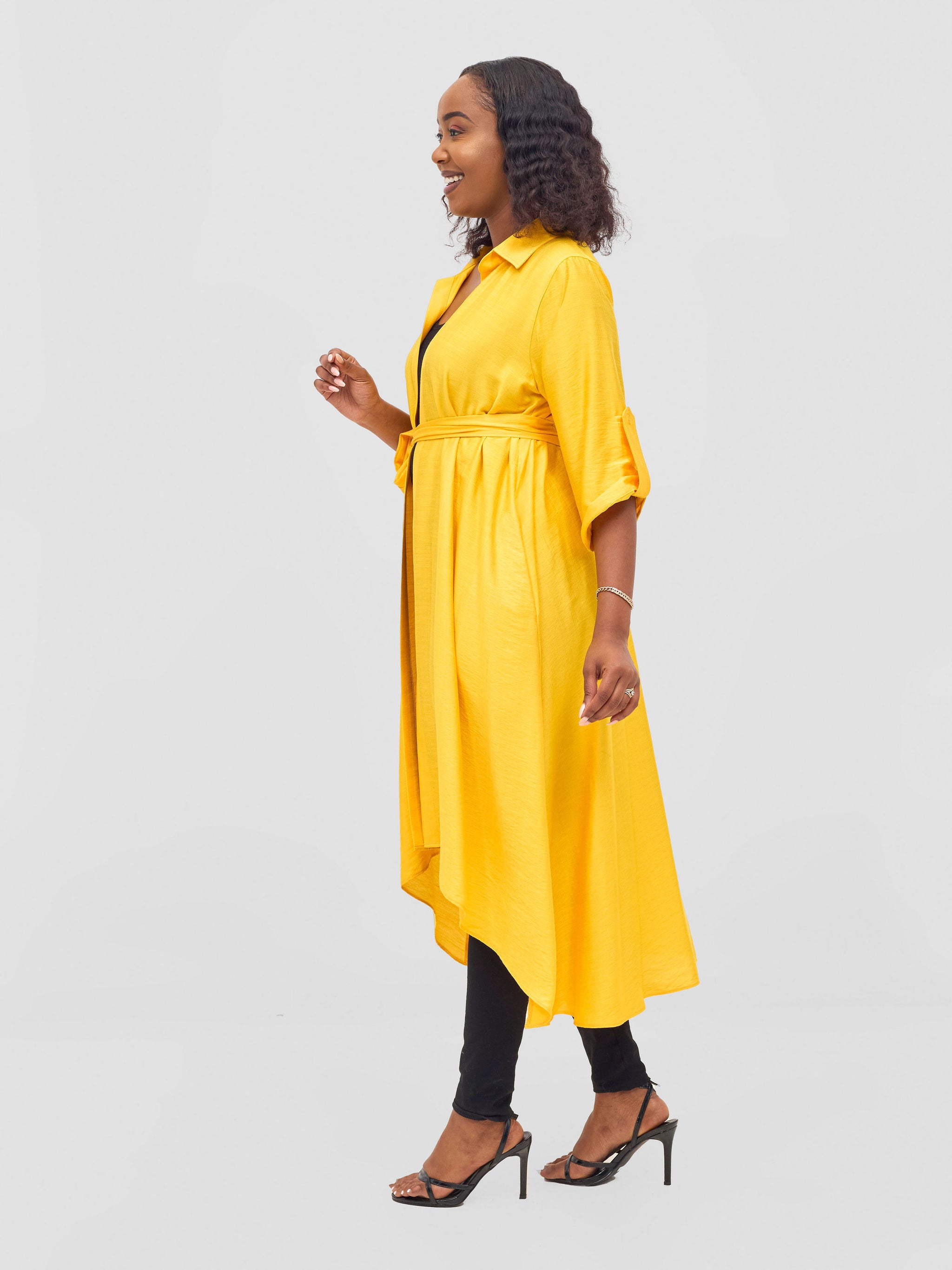 Vivo Ava 3/4 Sleeve Kimono -Yellow