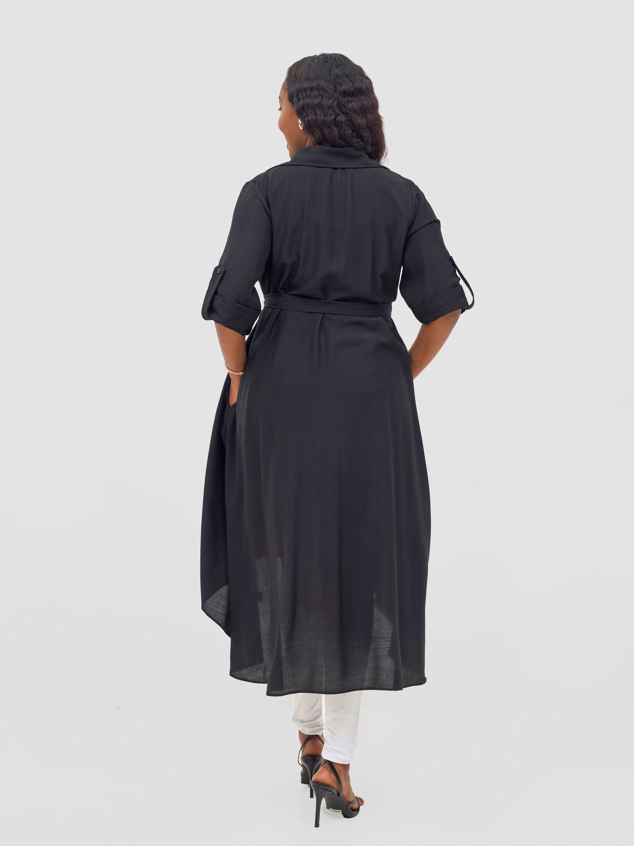 Vivo Ava 3/4 Sleeve Kimono - Black