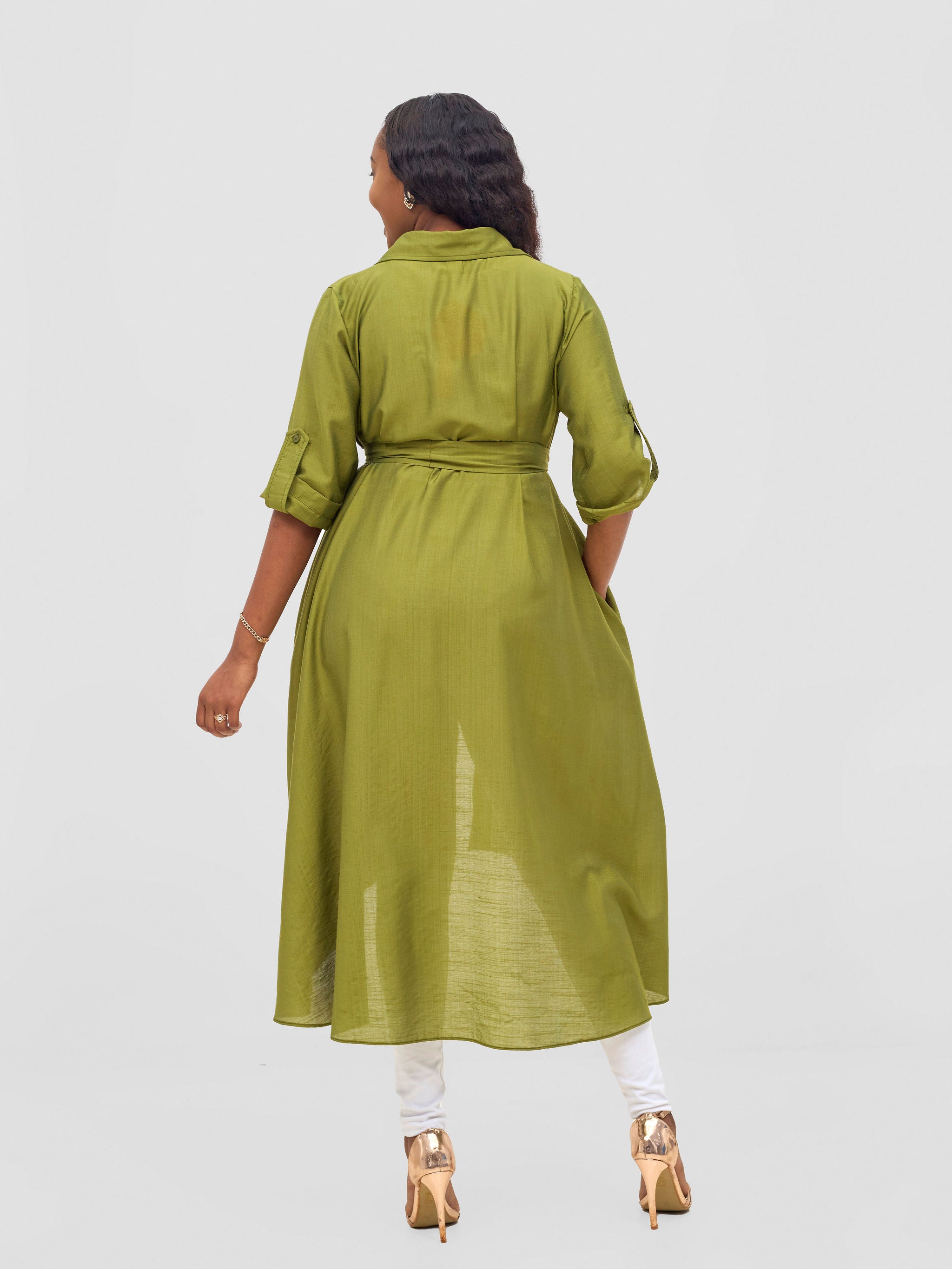 Vivo Ava 3/4 Sleeve Kimono - Dark Olive