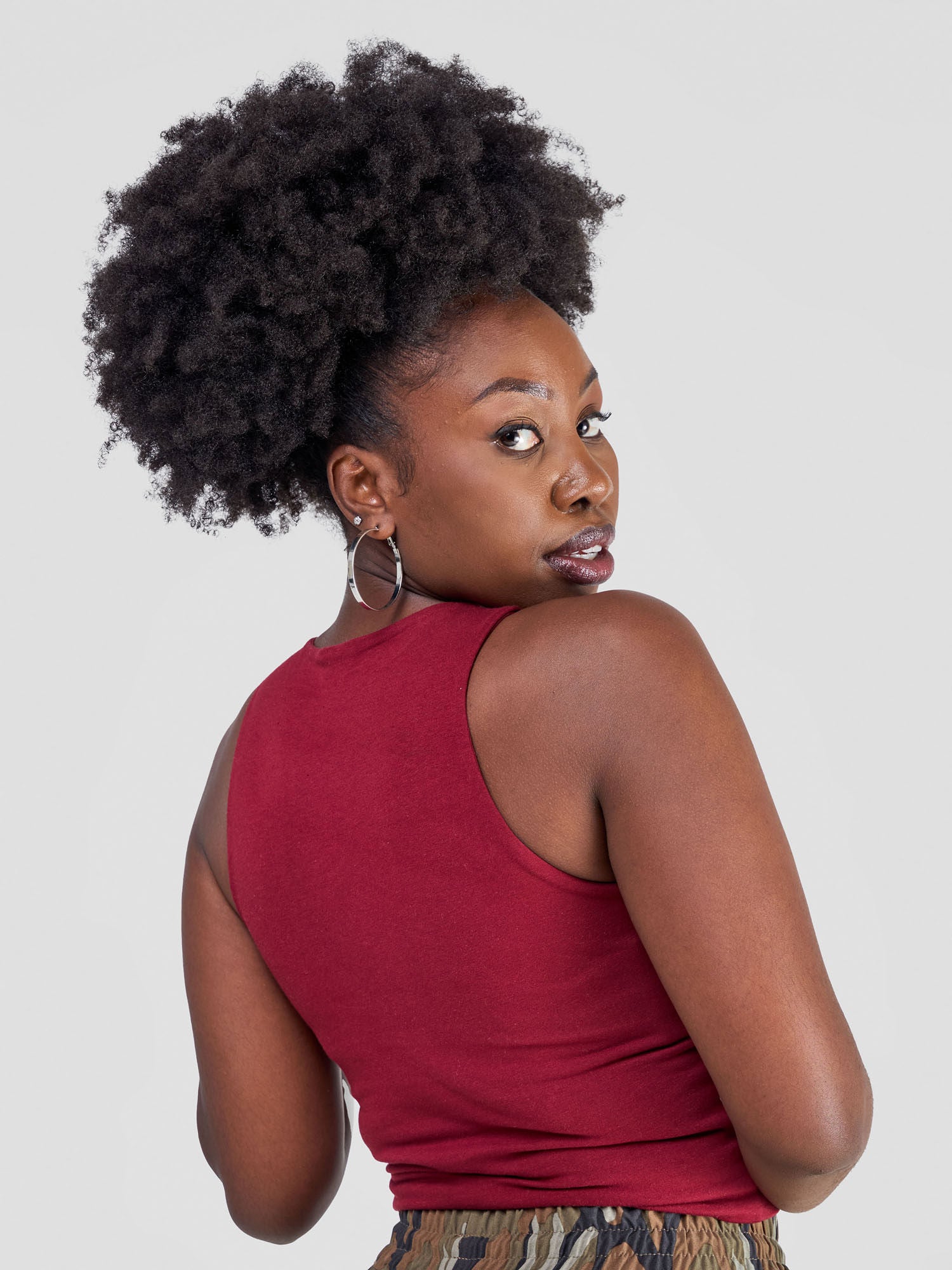 Zoya Yuni Halter Tank Top - Maroon