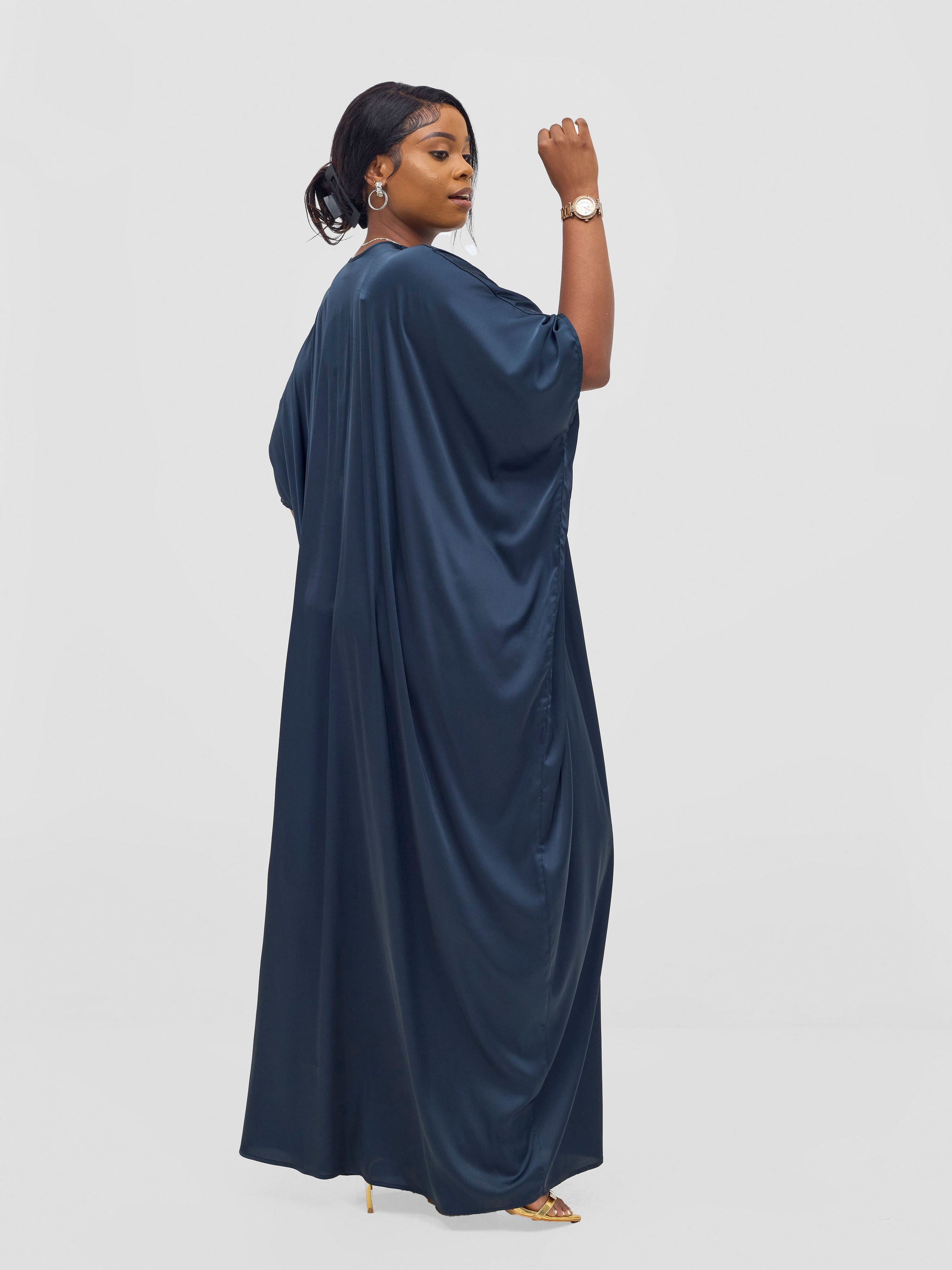 Vivo Sarabi Panelled V-Neck Kaftan - Teal