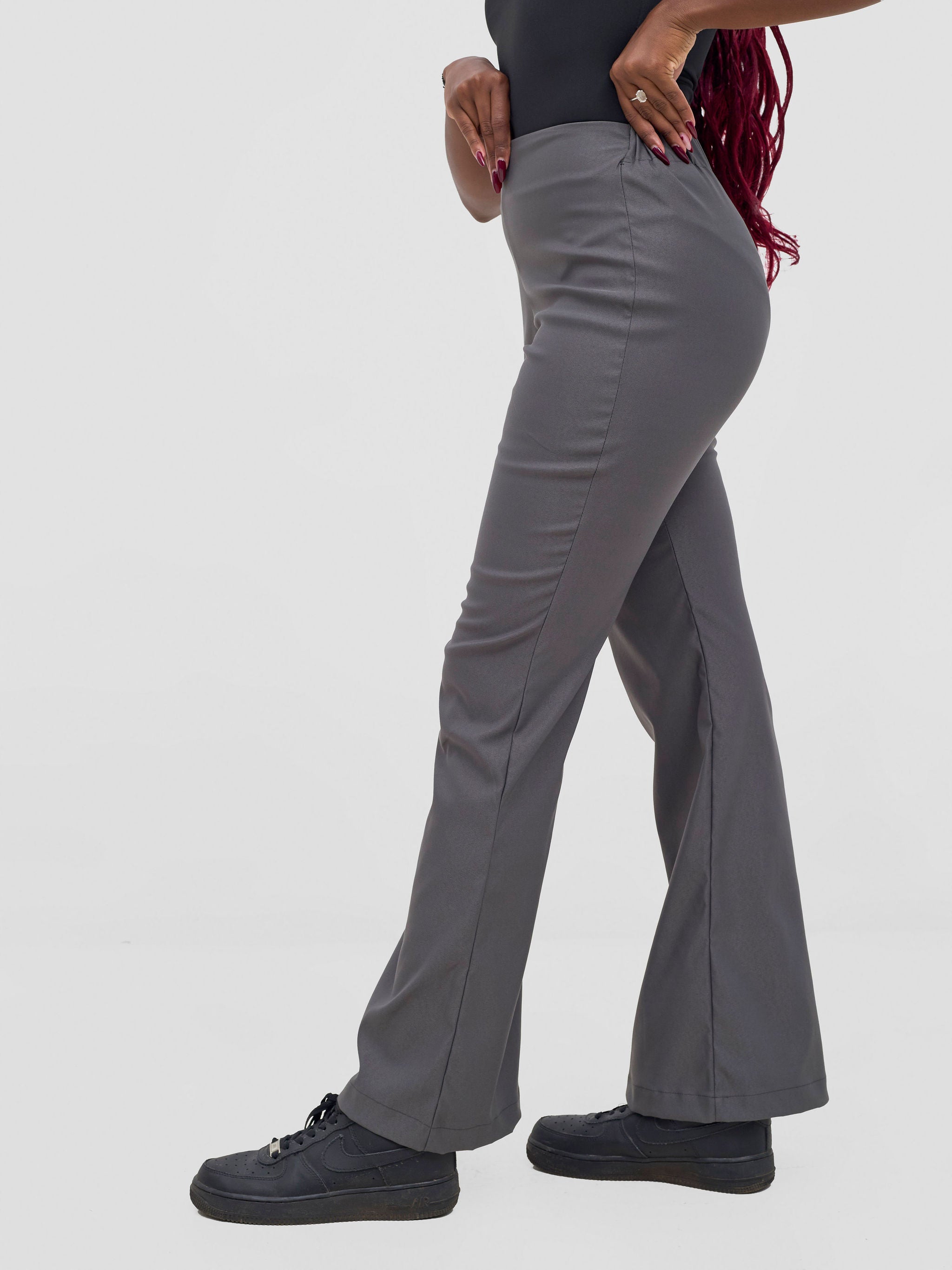 Zoya Sadira Bell Bottom Pants - Grey