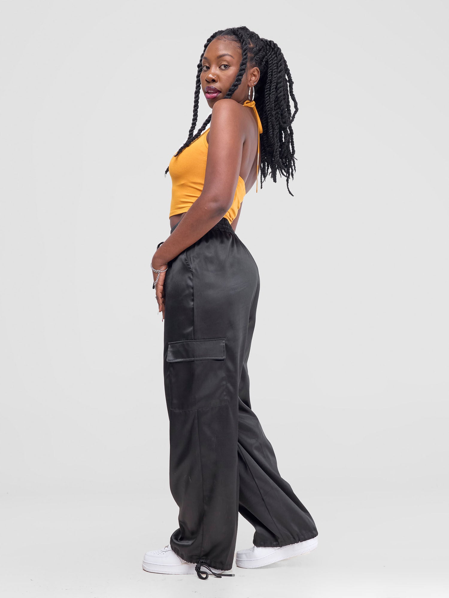 Zoya Basic Halter Tie Top - Mustard