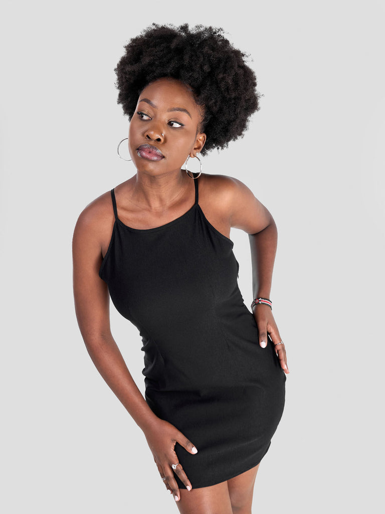 Zoya Yuni Halter Dress - Black