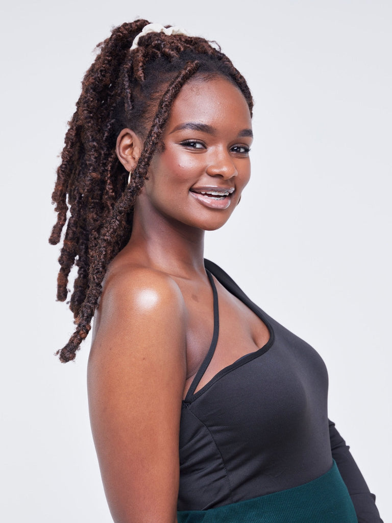 Lola Black Cut-out One Shoulder Bodysuit Top - Black - Shopzetu