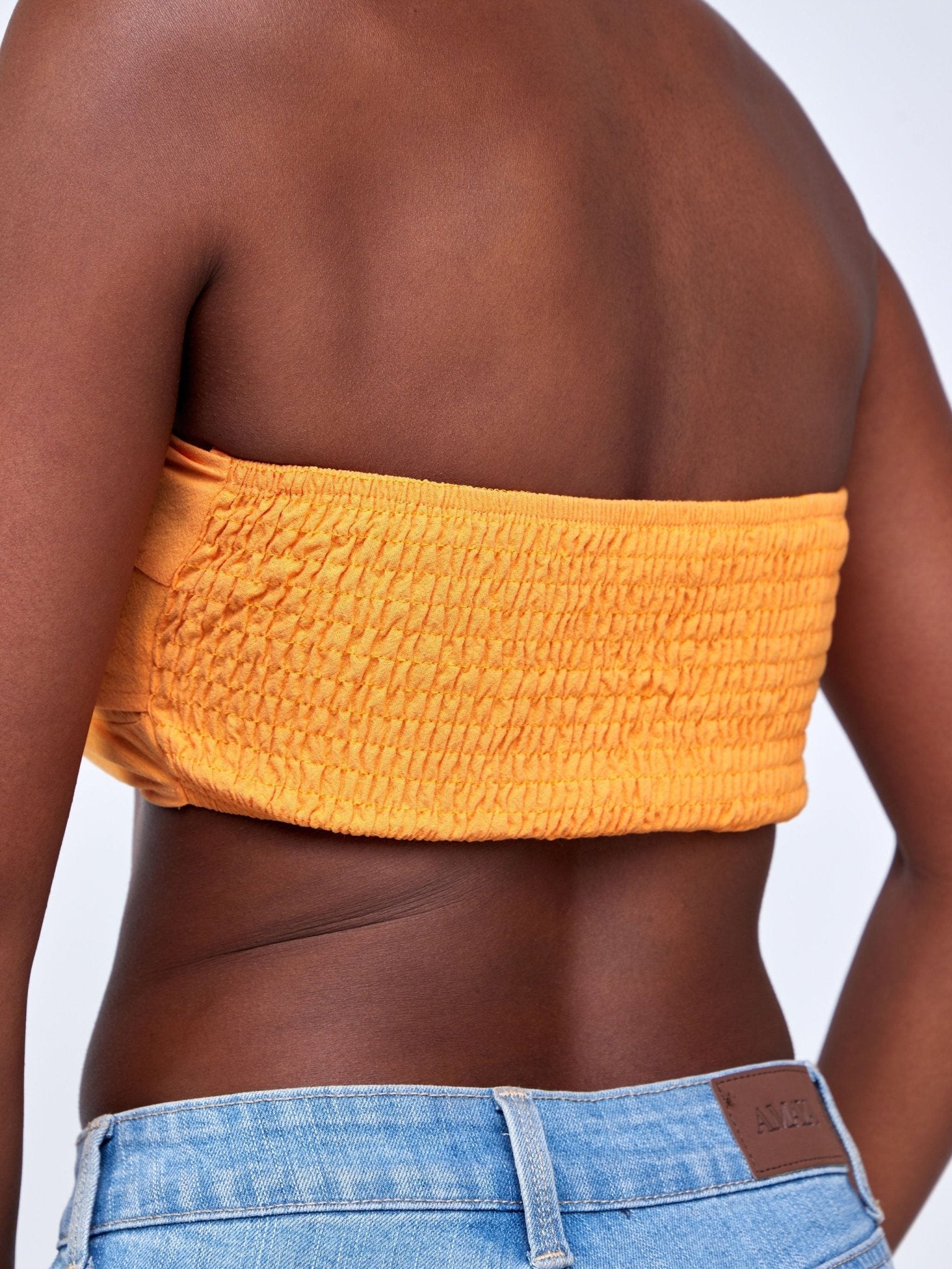 Lola Double Knot Cut-out Bandeau - Orange - Shopzetu