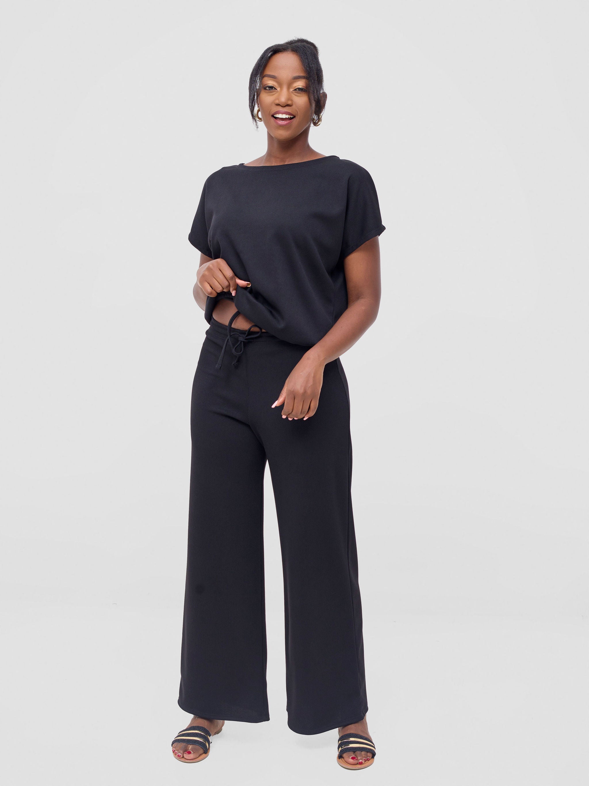 Vivo Safa Pallazo Pants - Black