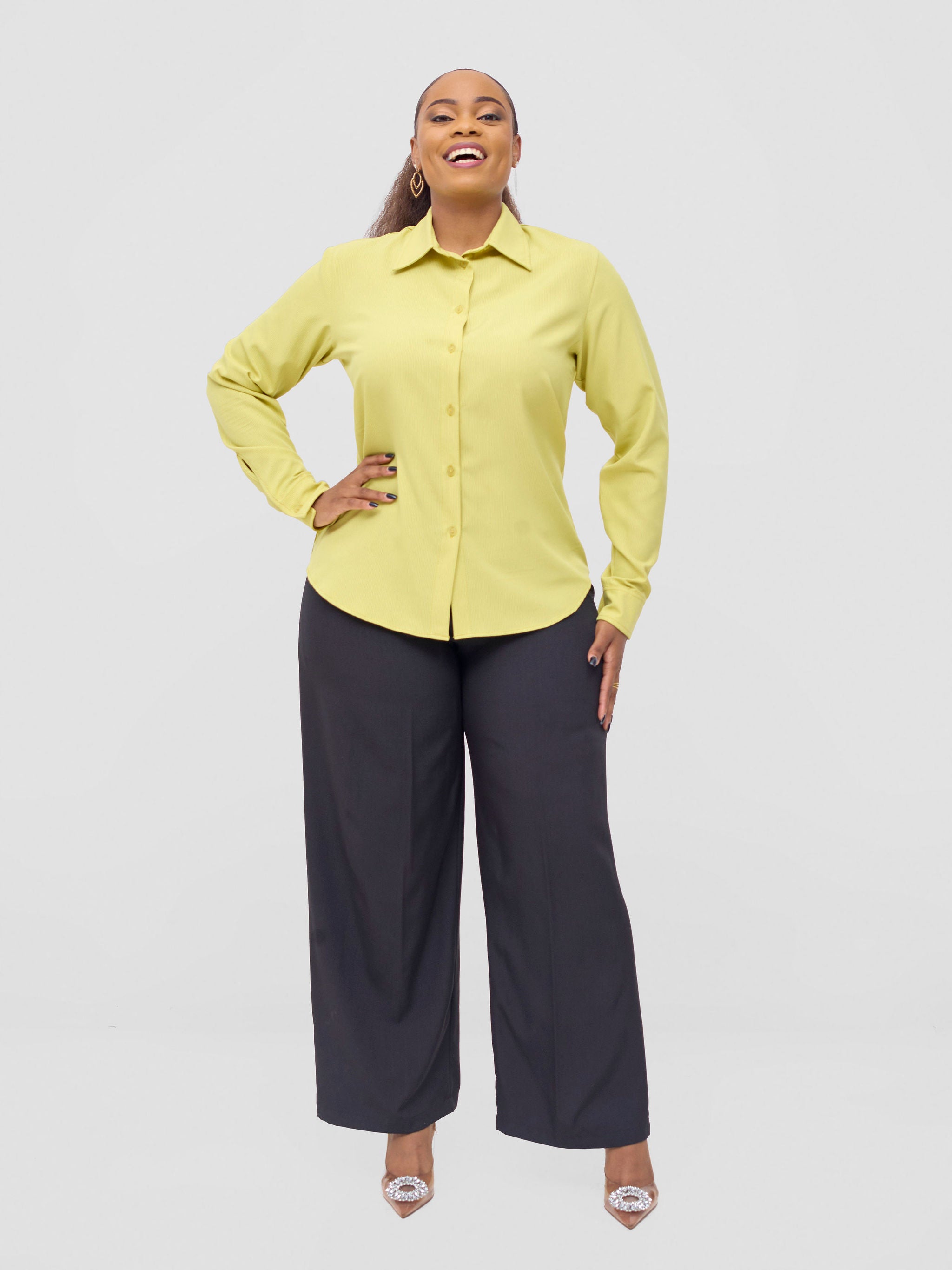 Vivo Pesi Basic Long Sleeve Shirt - Lime Stripes