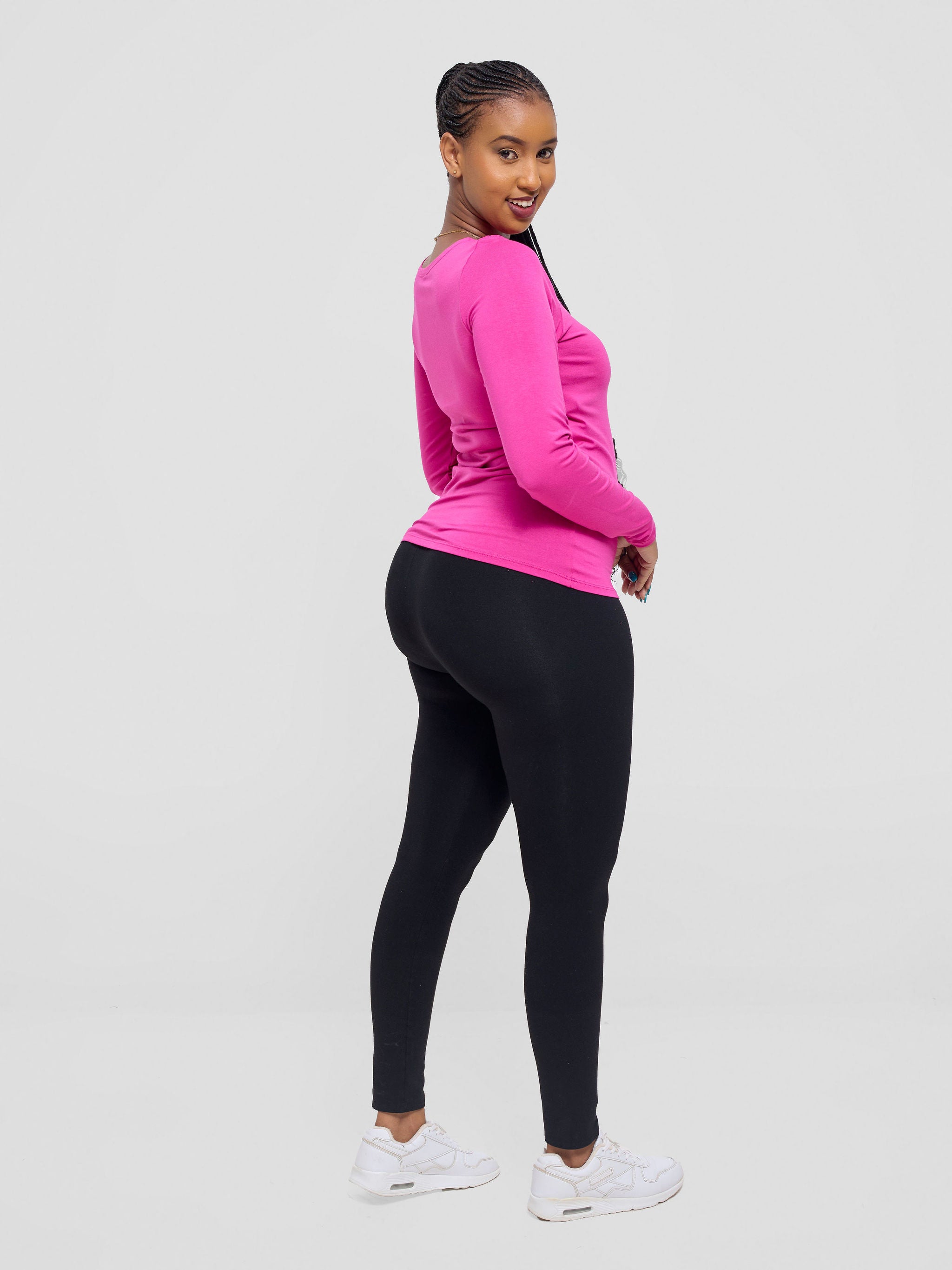 Vivo Basic Long Sleeved Top - Pink