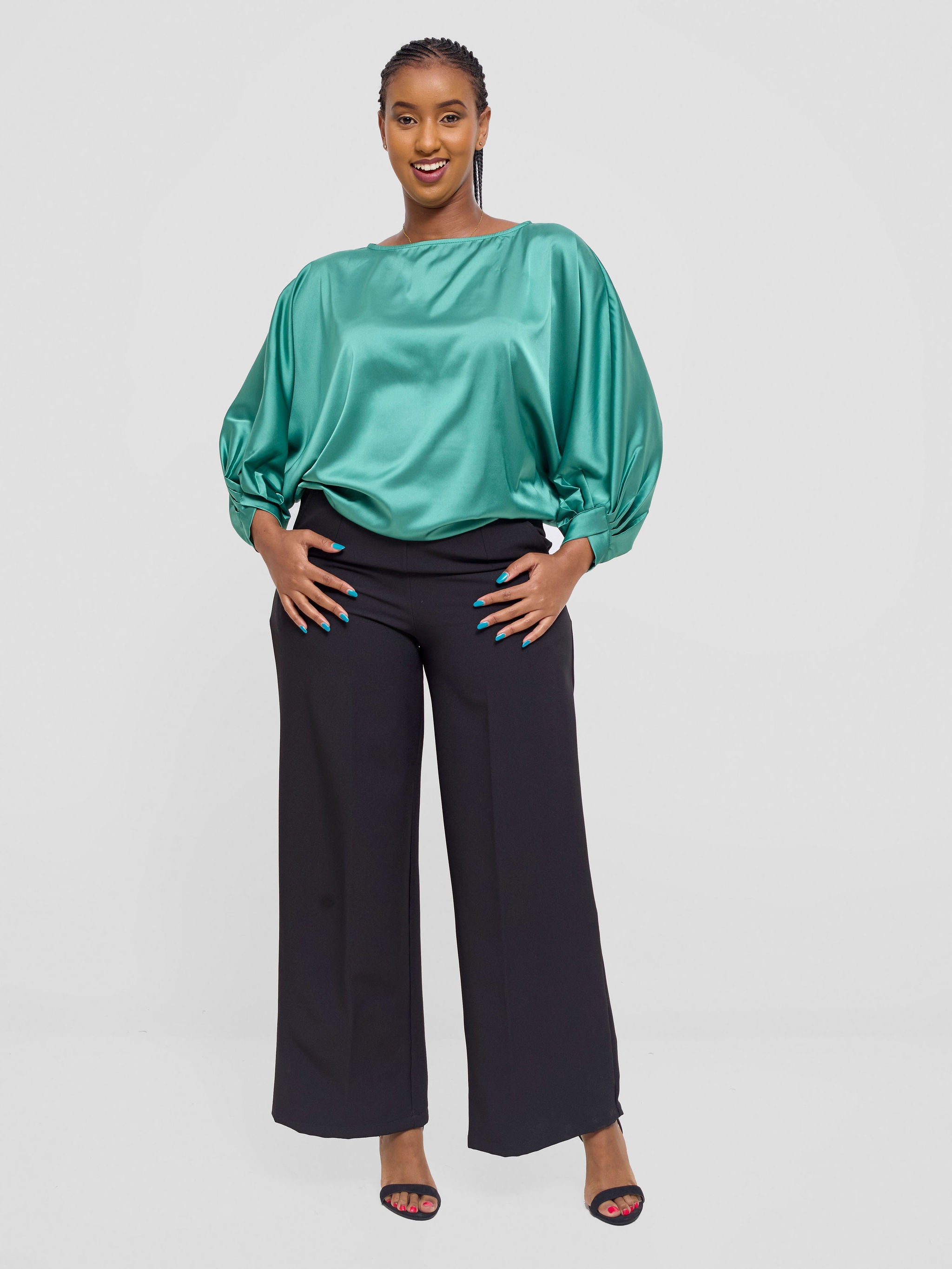 Vivo Sawari Crossed Cuff Batwing Top - Mint