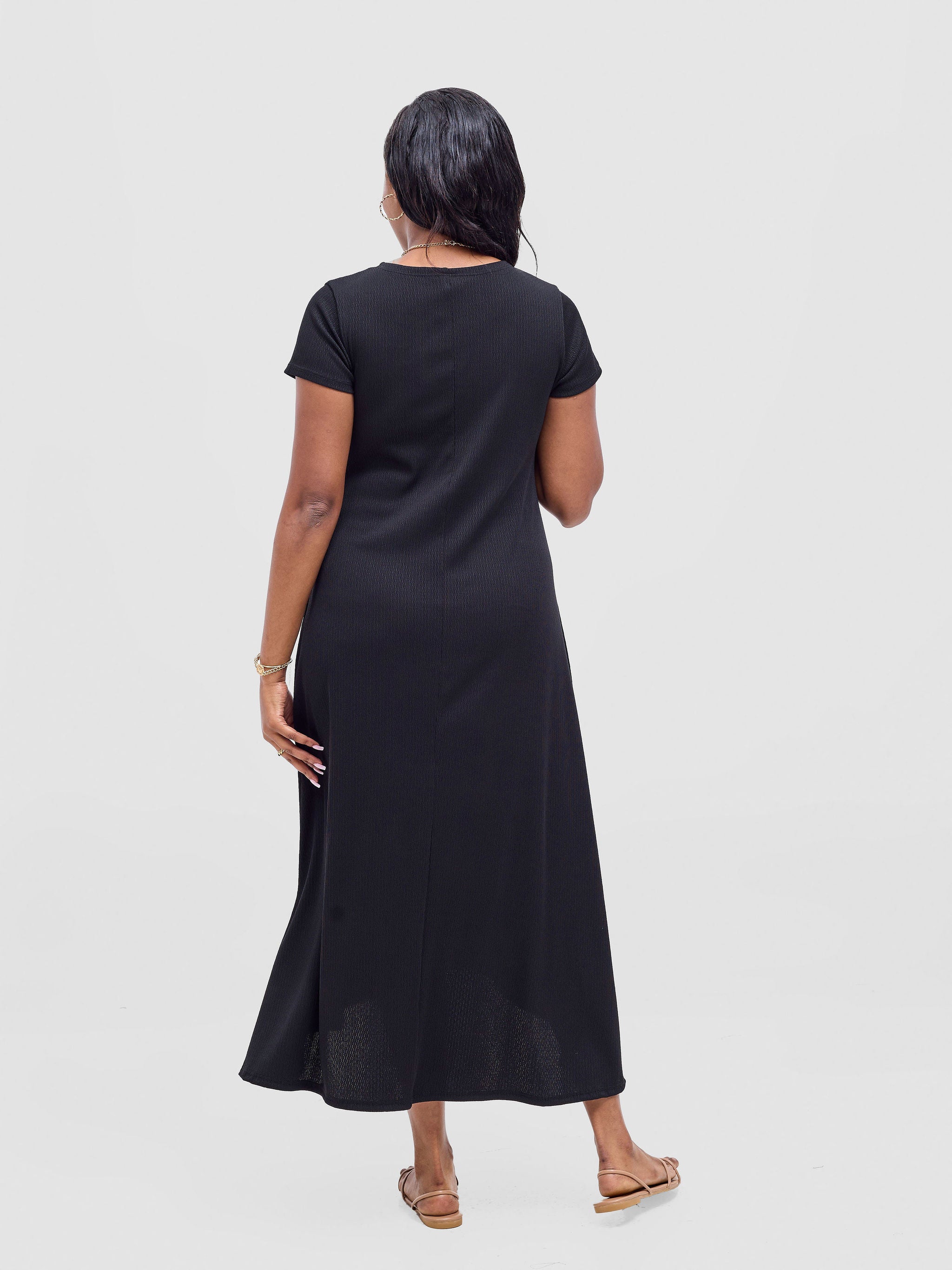 Vivo Rema High Low Maxi Dress - Black