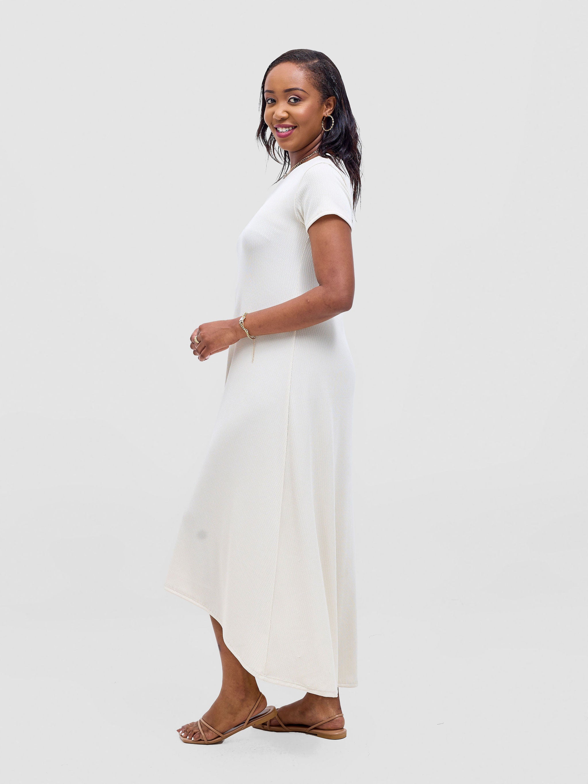 Vivo Rema High Low Maxi Dress - Peach