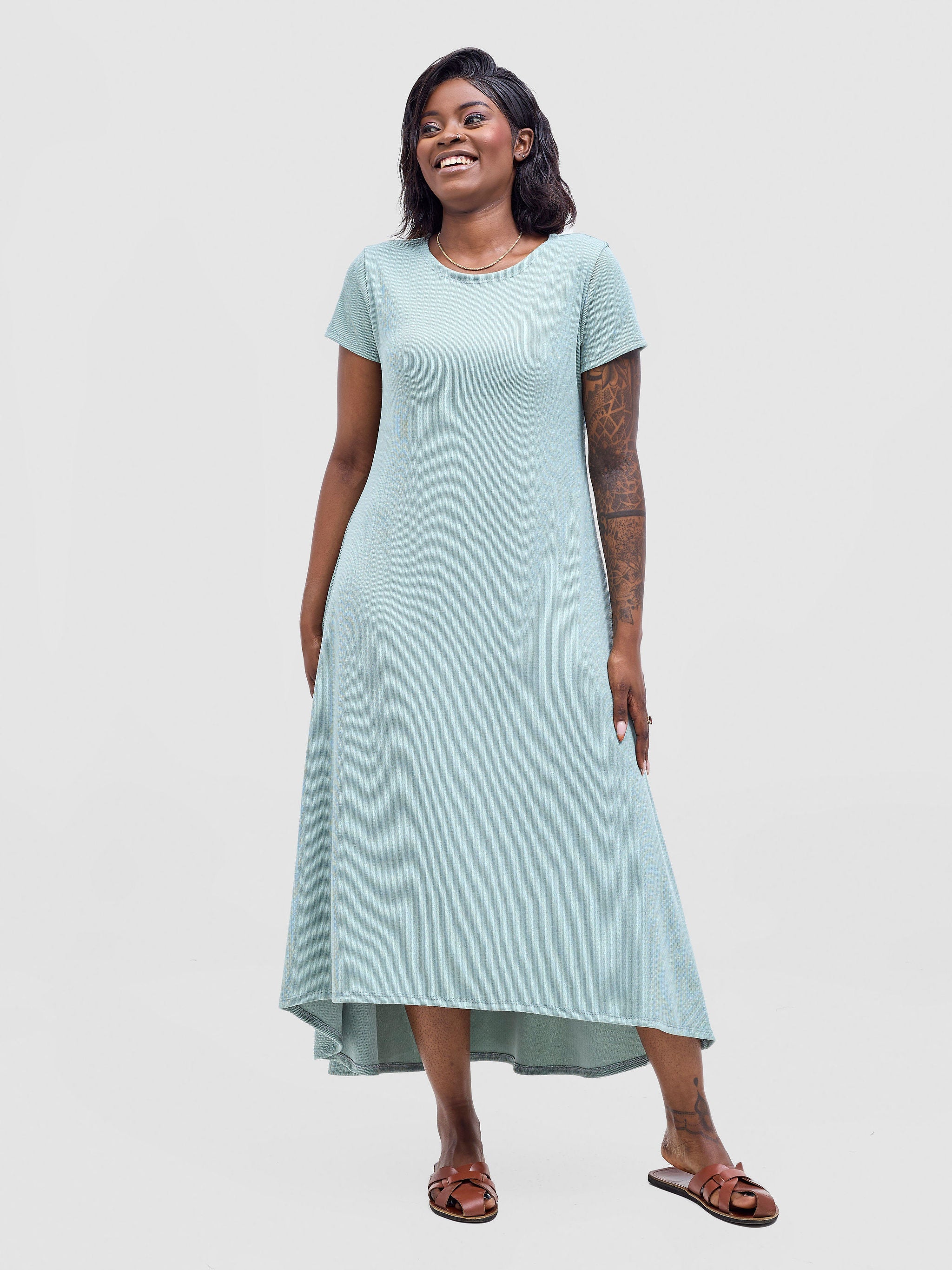 Vivo Rema High Low Maxi Dress - Sage