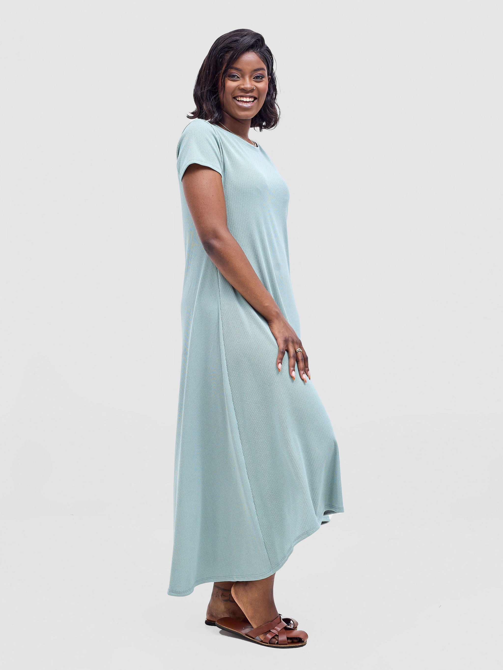 Vivo Rema High Low Maxi Dress - Sage