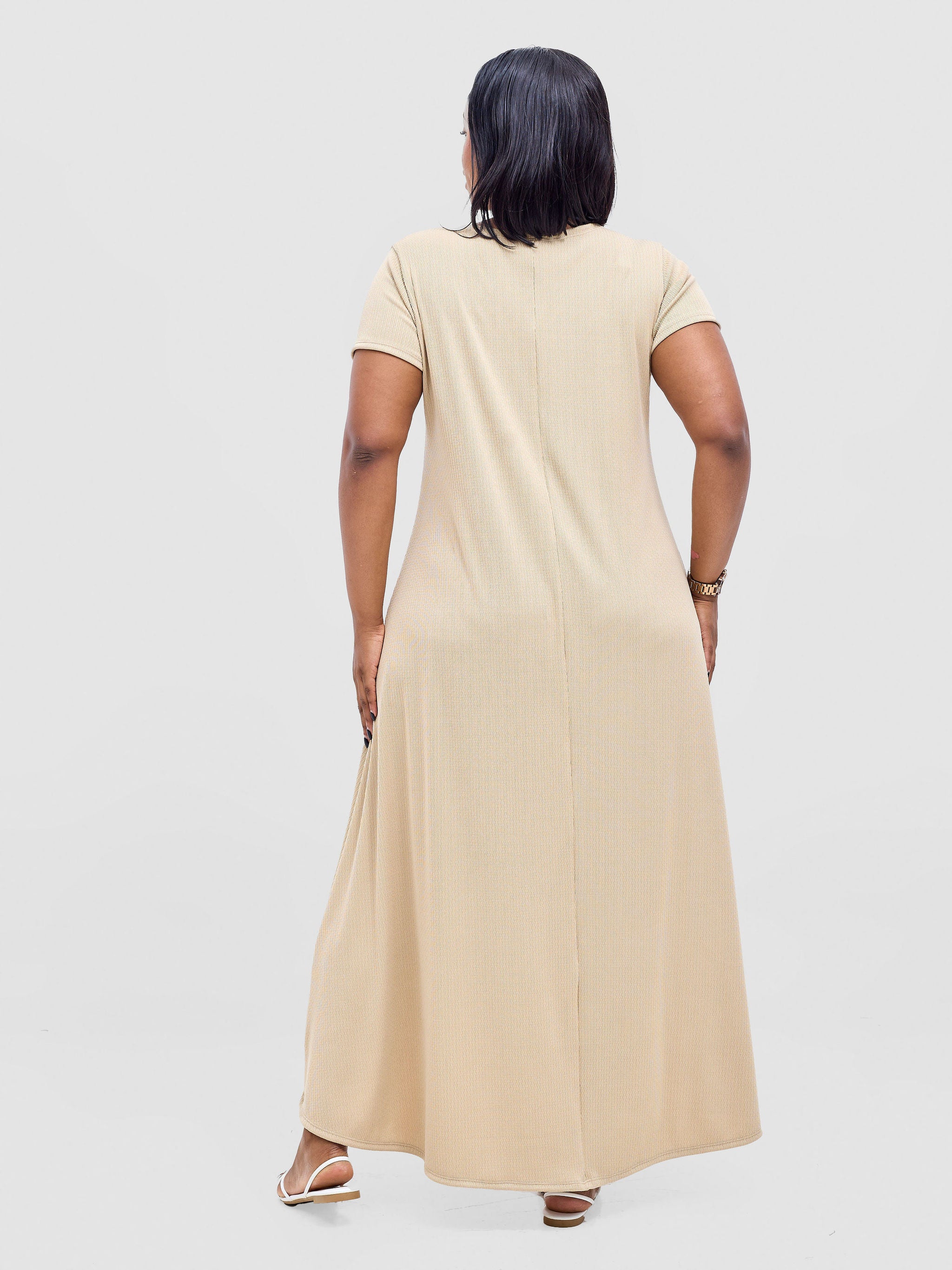 Vivo Rema High Low Maxi Dress - Taupe