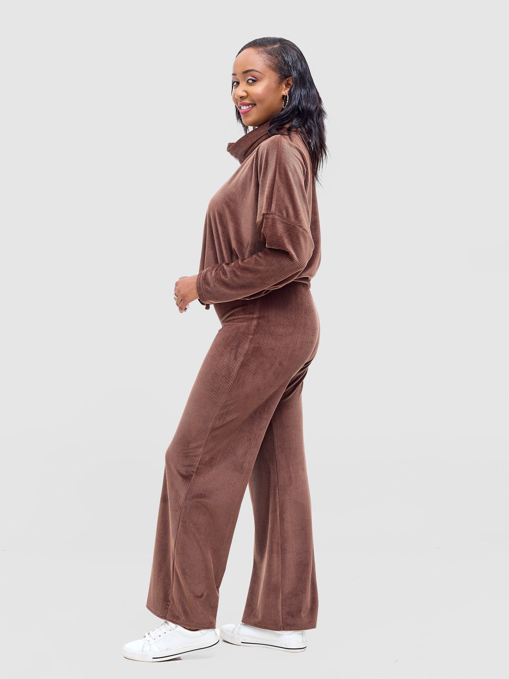 Vivo Rema Palazzo Pants - Brown