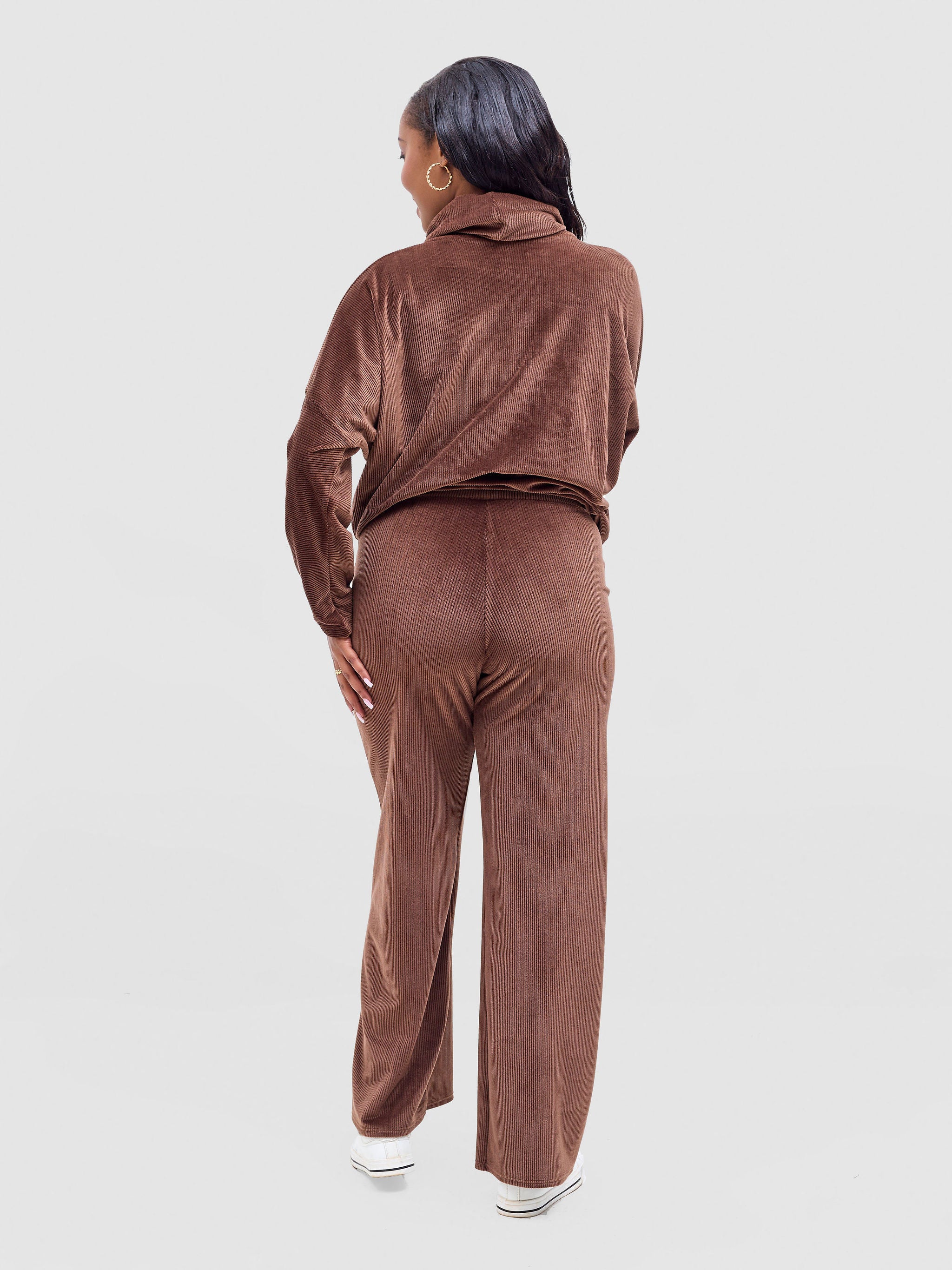 Vivo Rema Drawstring Turtleneck - Brown