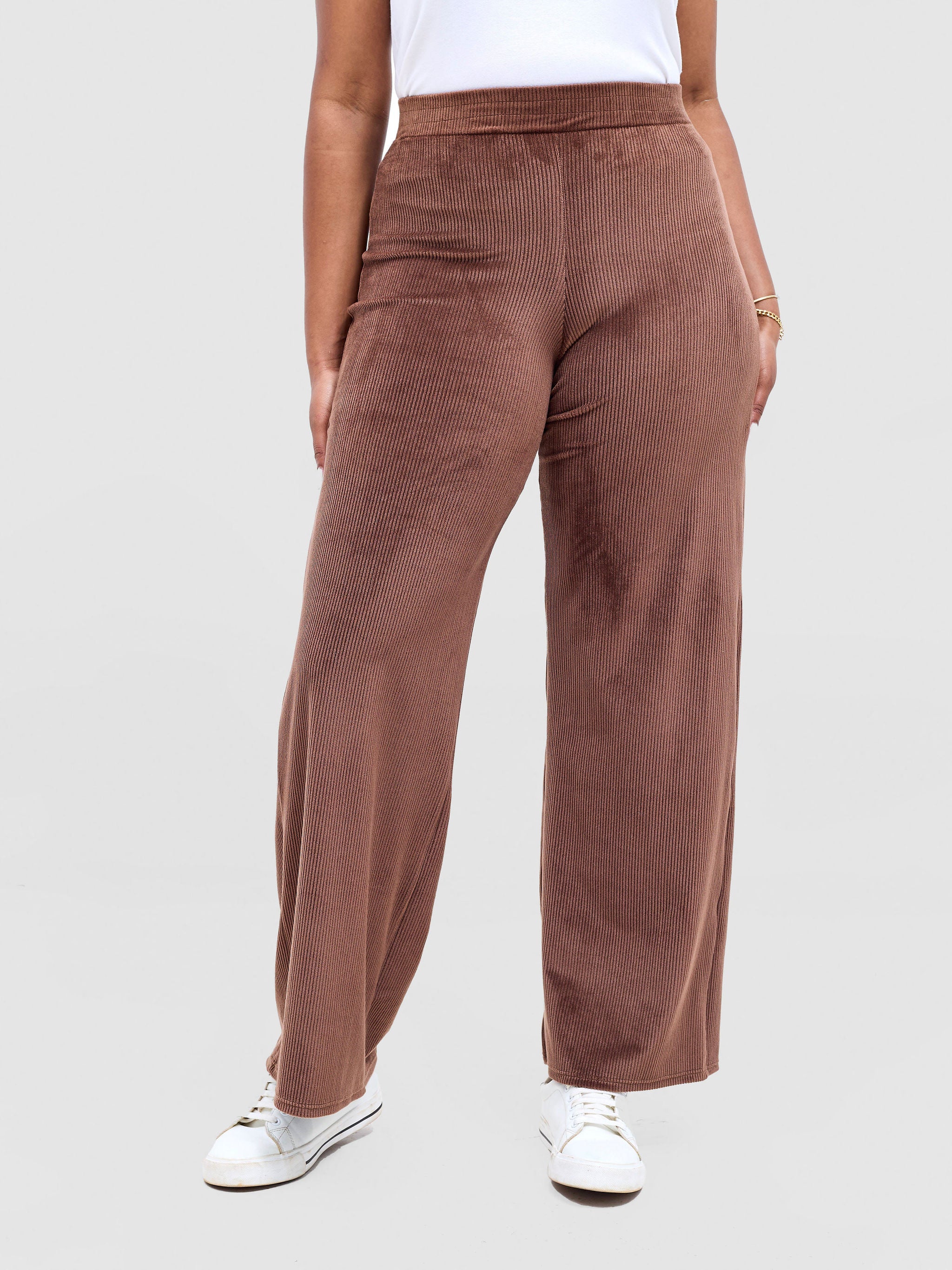 Vivo Rema Palazzo Pants - Brown