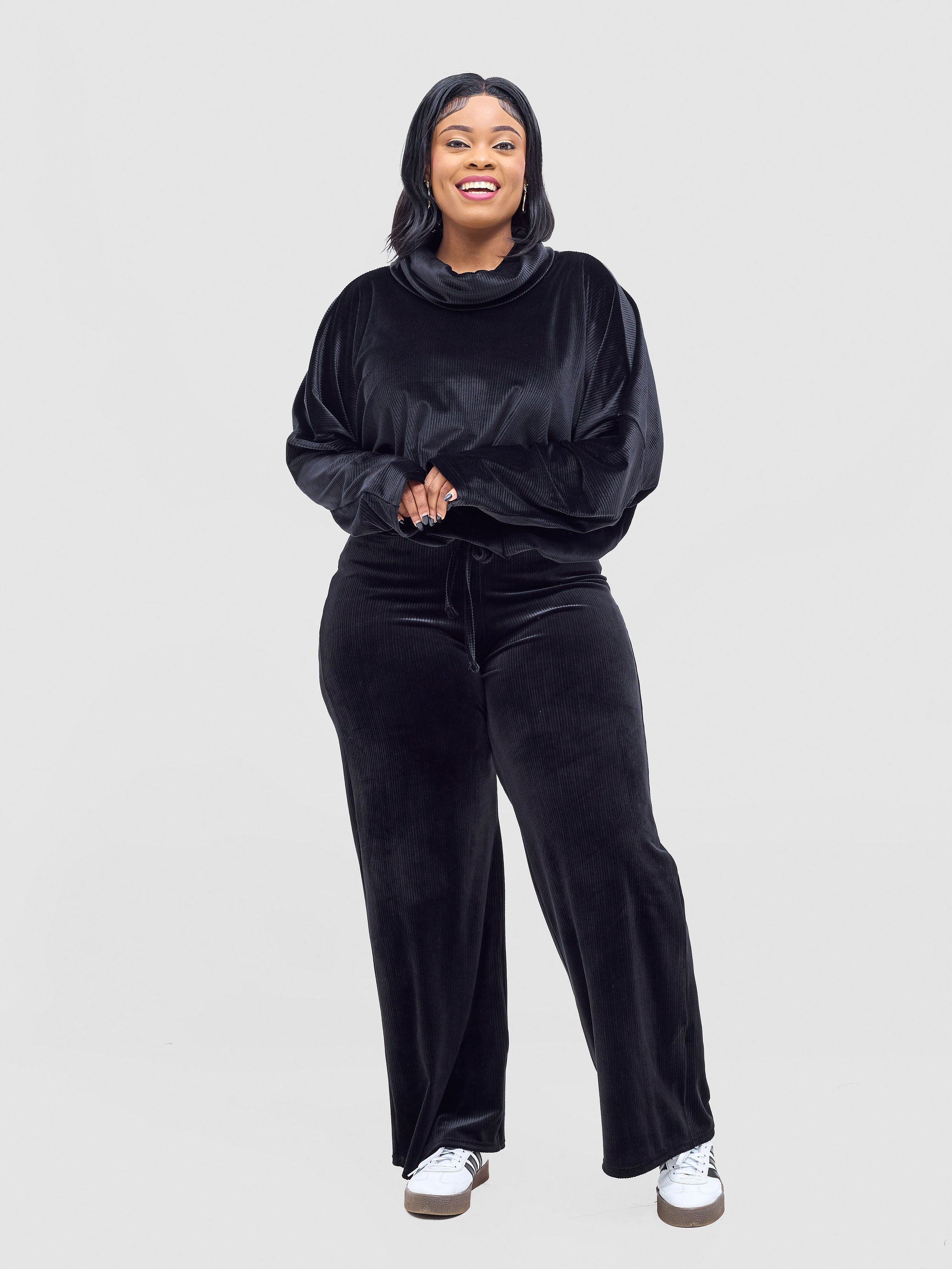 Vivo Rema Drawstring Turtleneck - Black