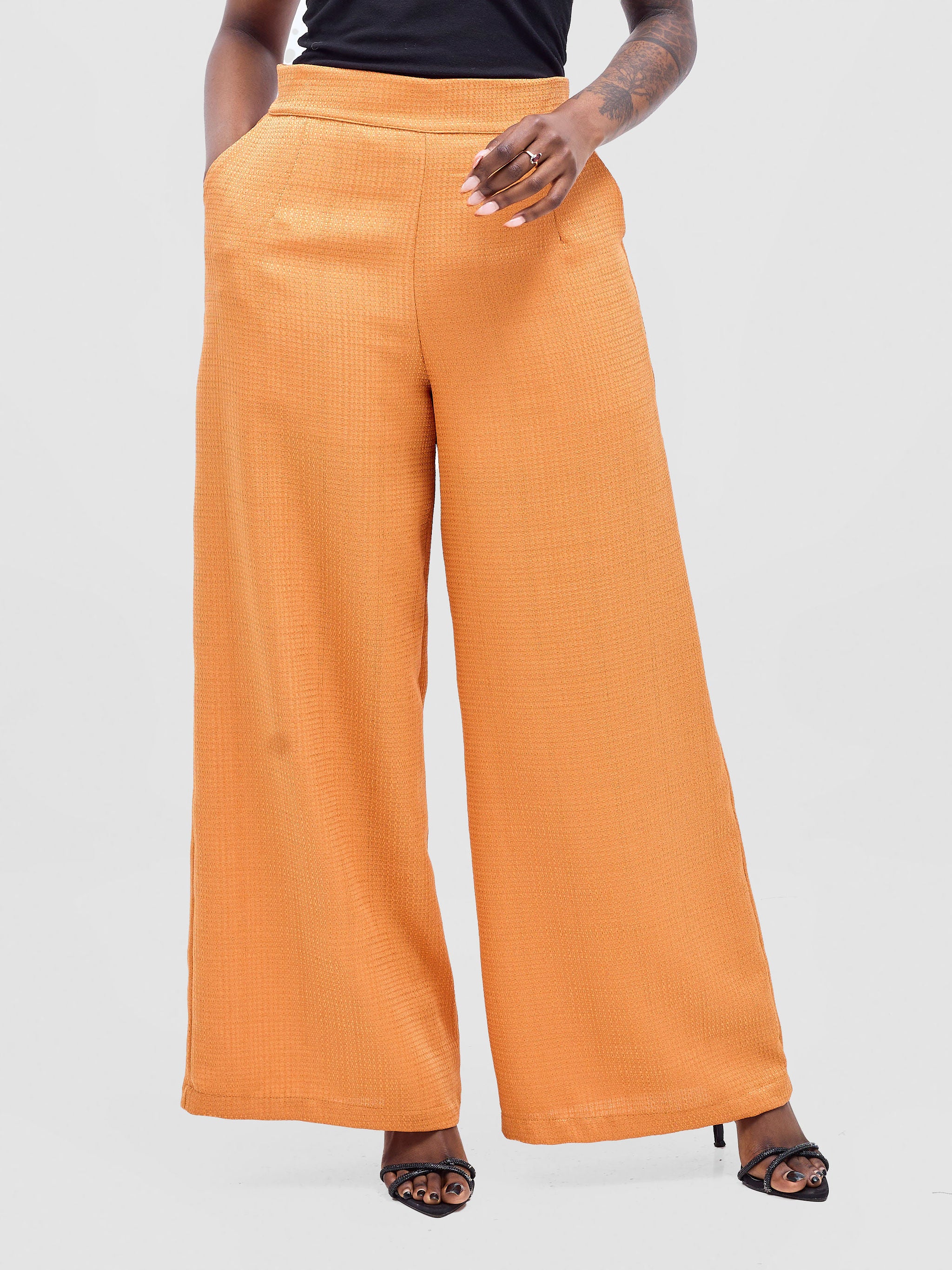 Vivo Analo Wide Leg Pants - Orange