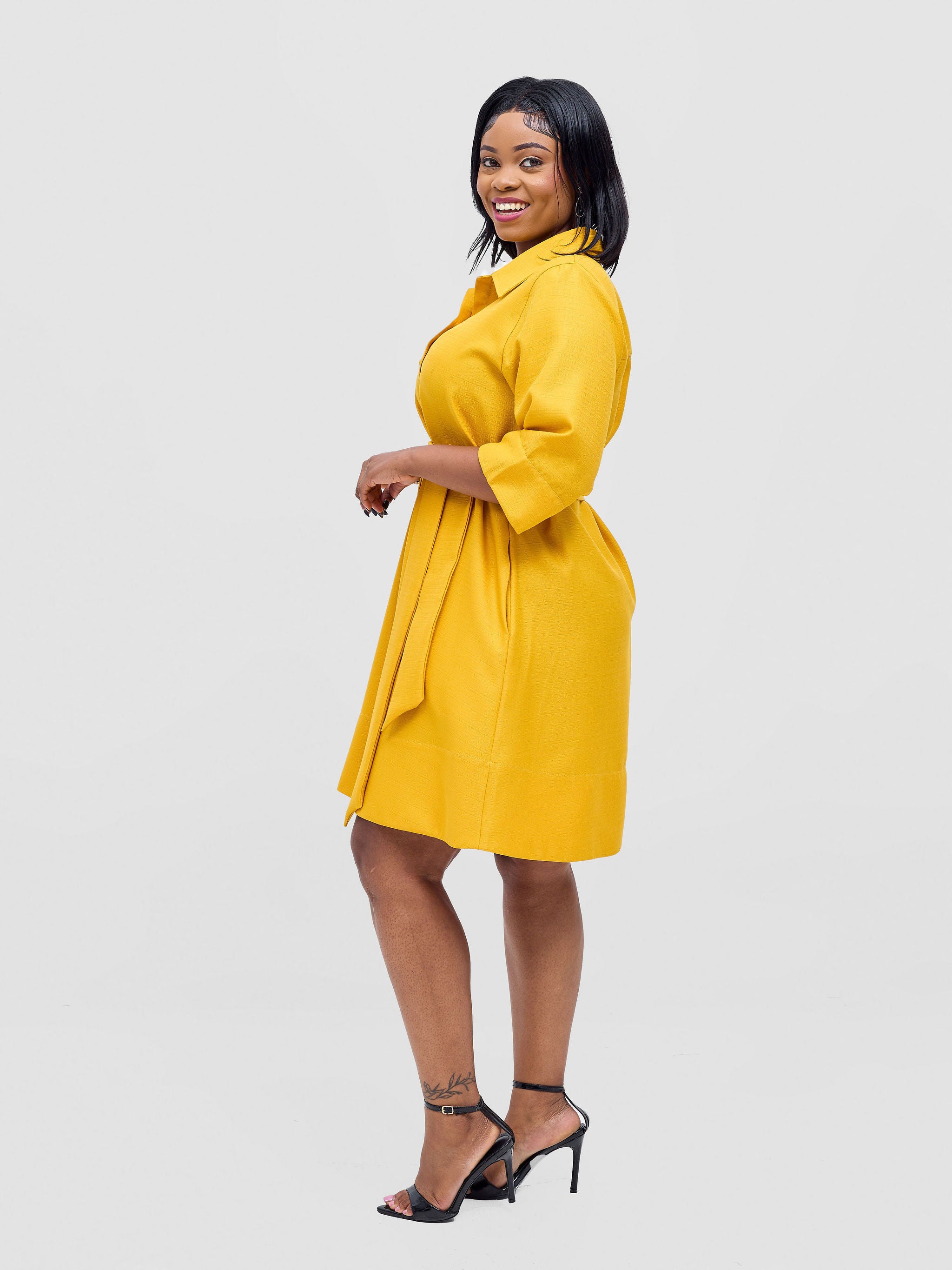 Vivo Analo Dress Coat - Mustard