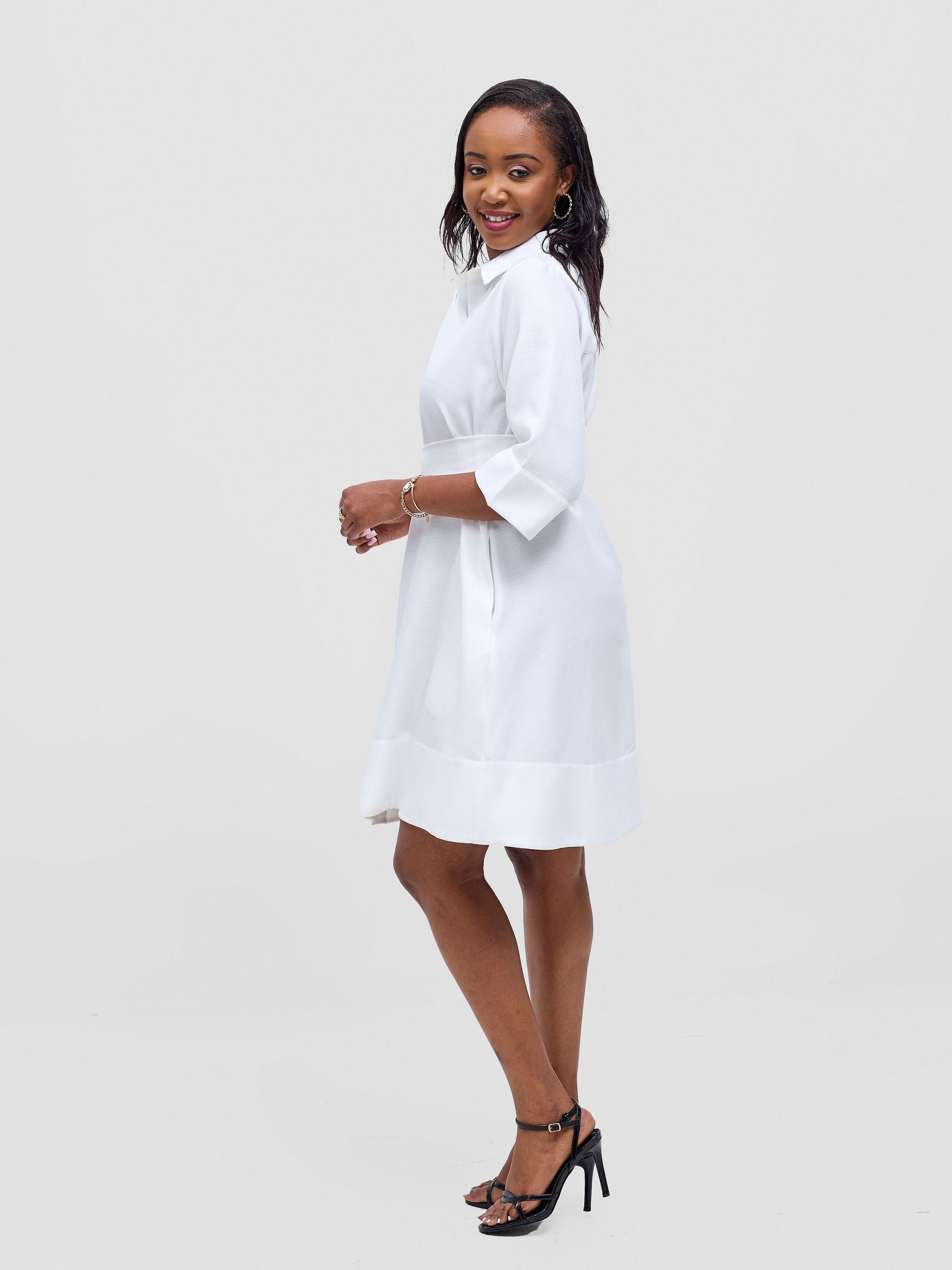 Vivo Analo Dress Coat- White