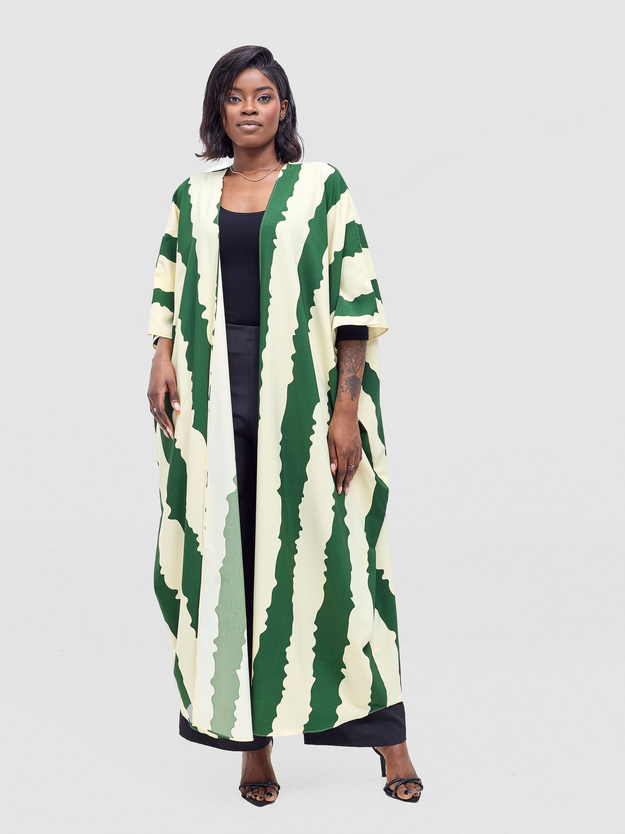 Vivo Ayla Maxi Kimono - Hunters / Cream Yla Print
