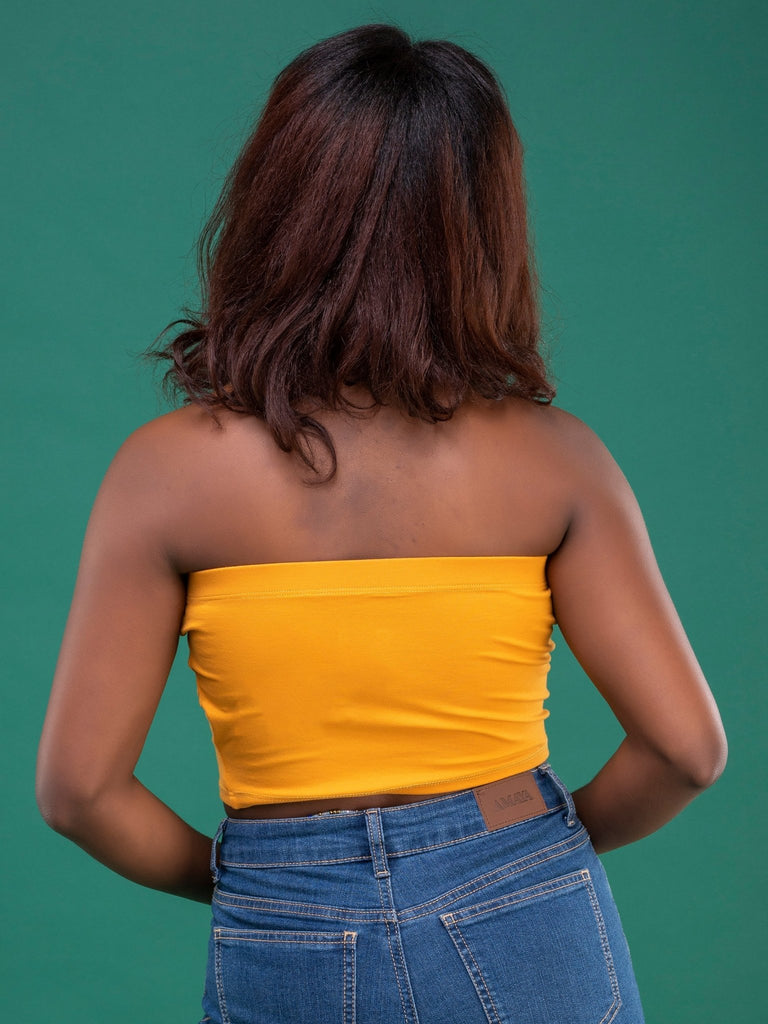 Zoya Basic Jersey Bandeau - Mustard - Shopzetu