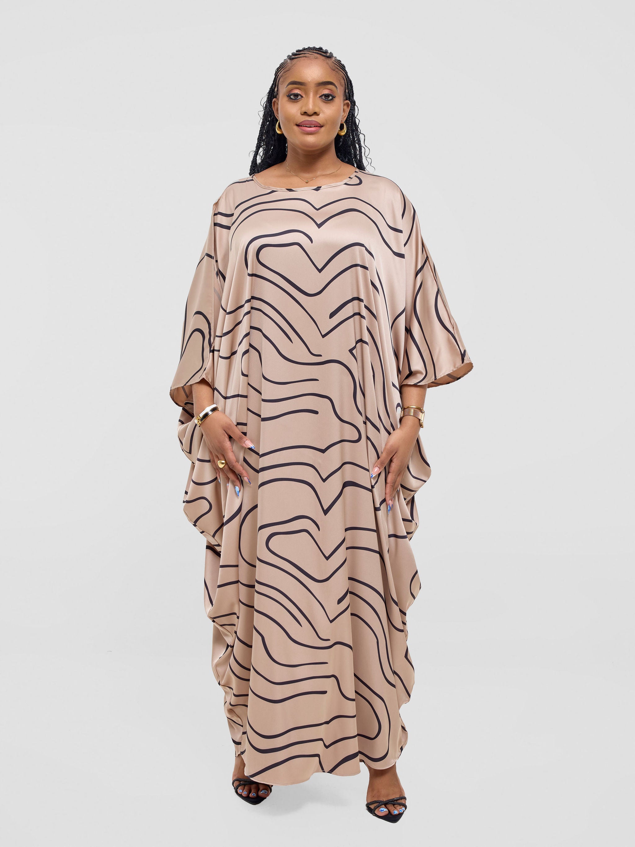 Vivo Lani Maxi Dress - Yellow / Black Hini Print