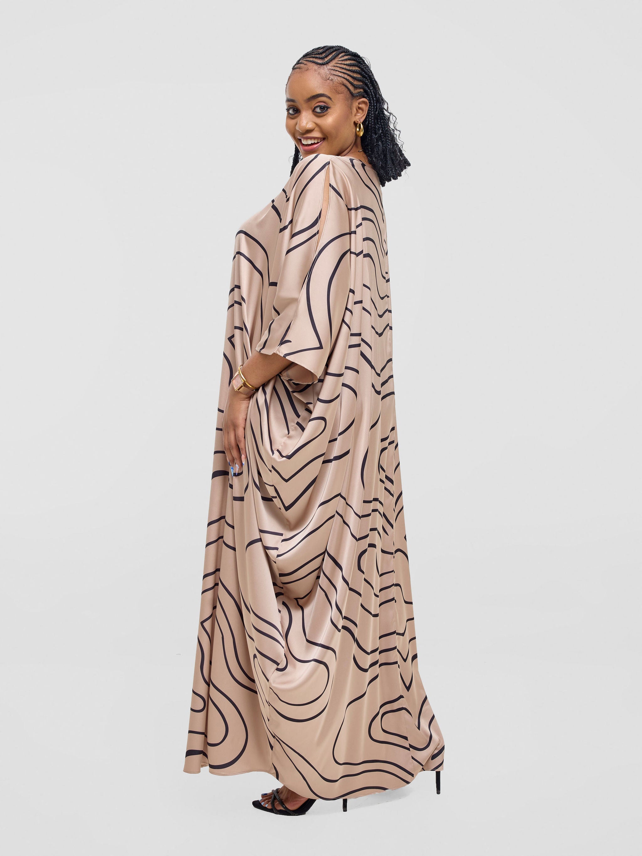 Vivo Lani Maxi Dress - Yellow / Black Hini Print