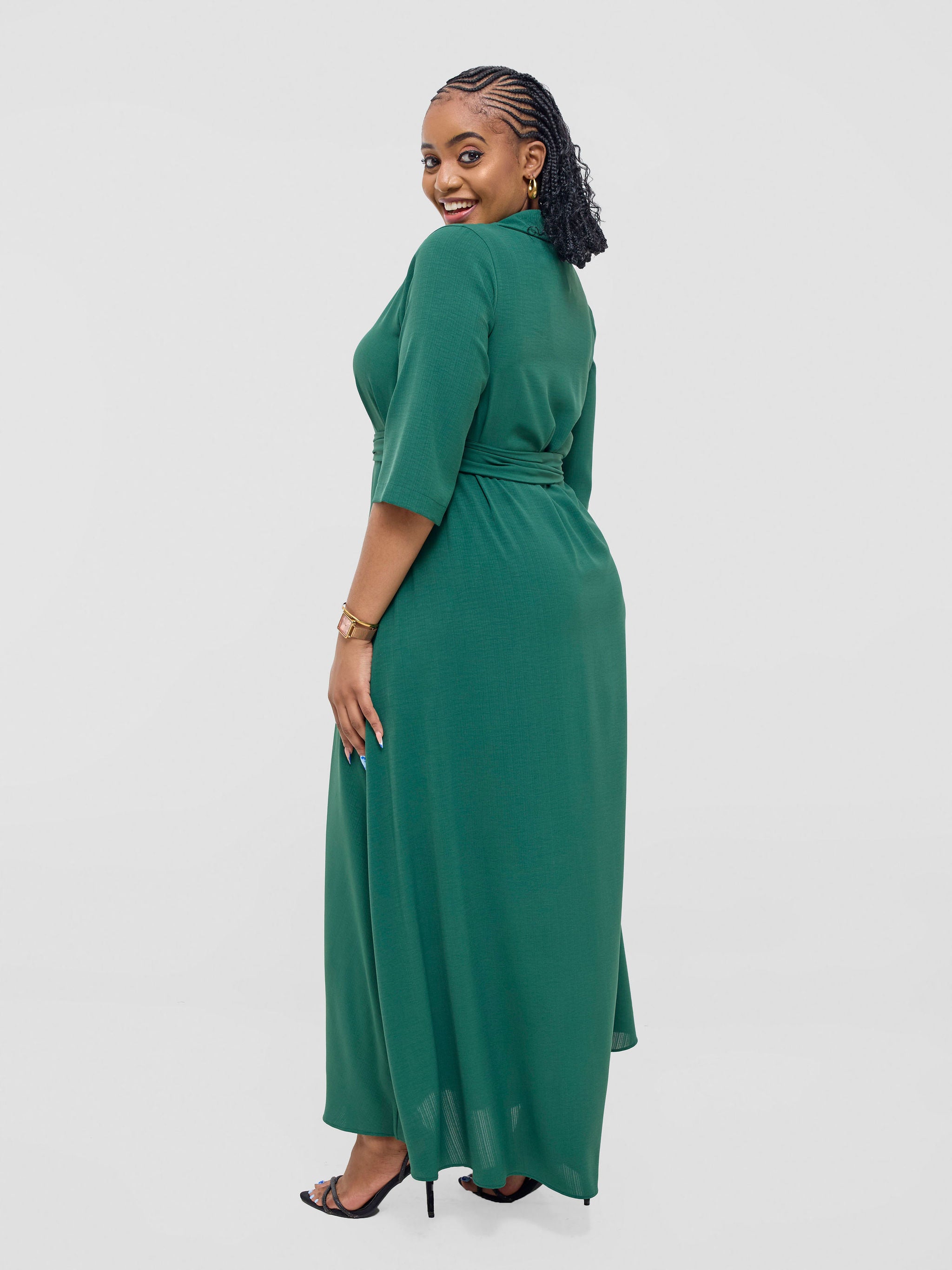 Vivo Yumi Maxi Shirt Dress - Green